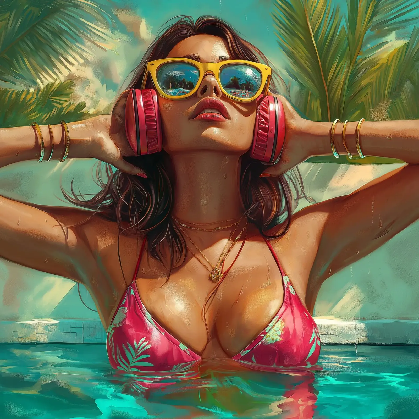 Summer Vibe poster con telaio in plastica da Motivate-Today
