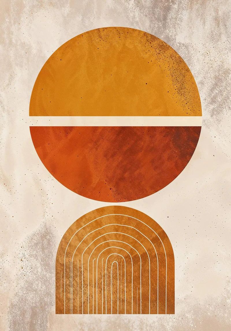 circle half-circle arc line pattern abstract canvas by James Isaac Jackson