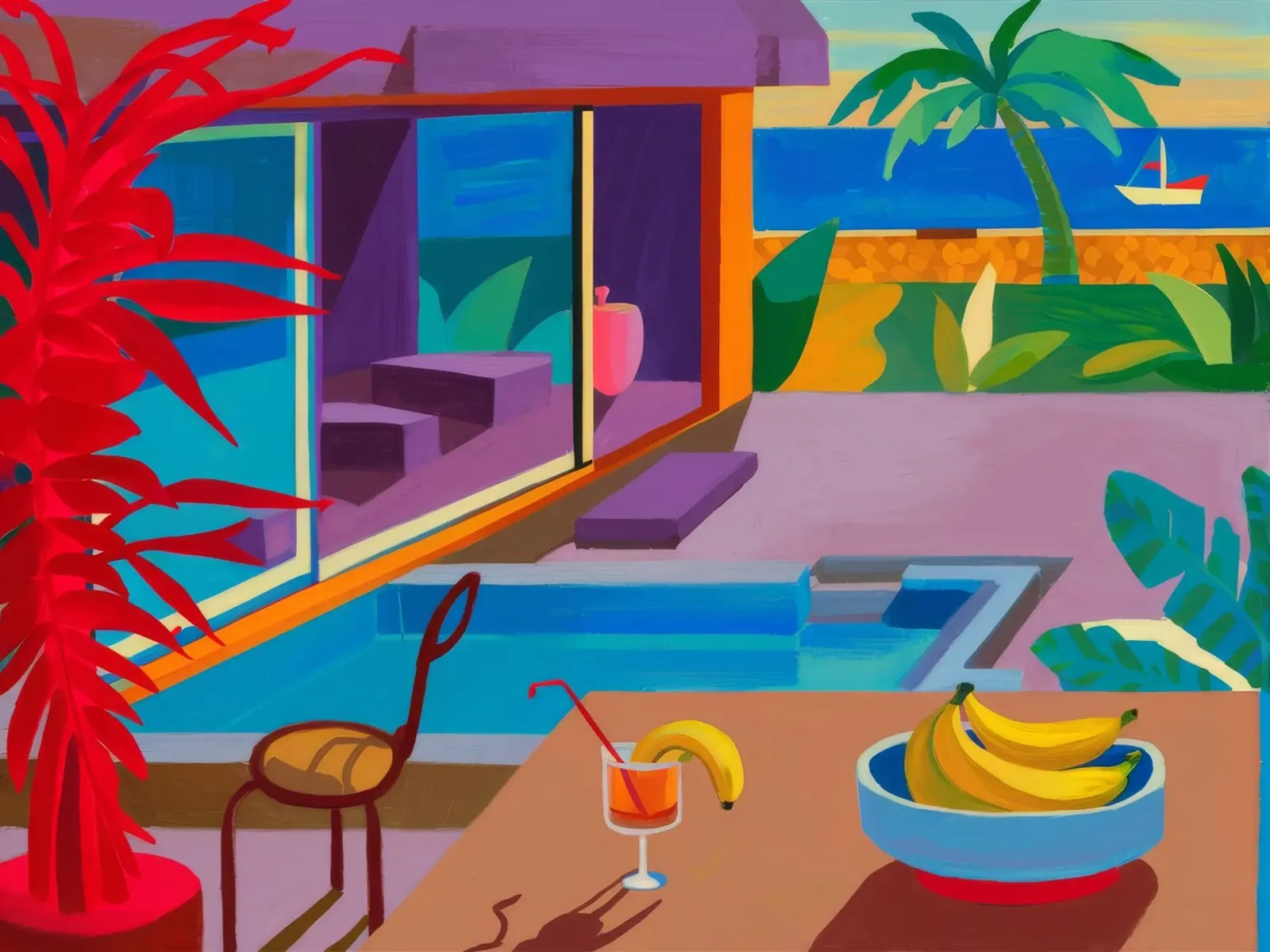Obstmorgen am Pool Hahnemühle von Mystic Grain