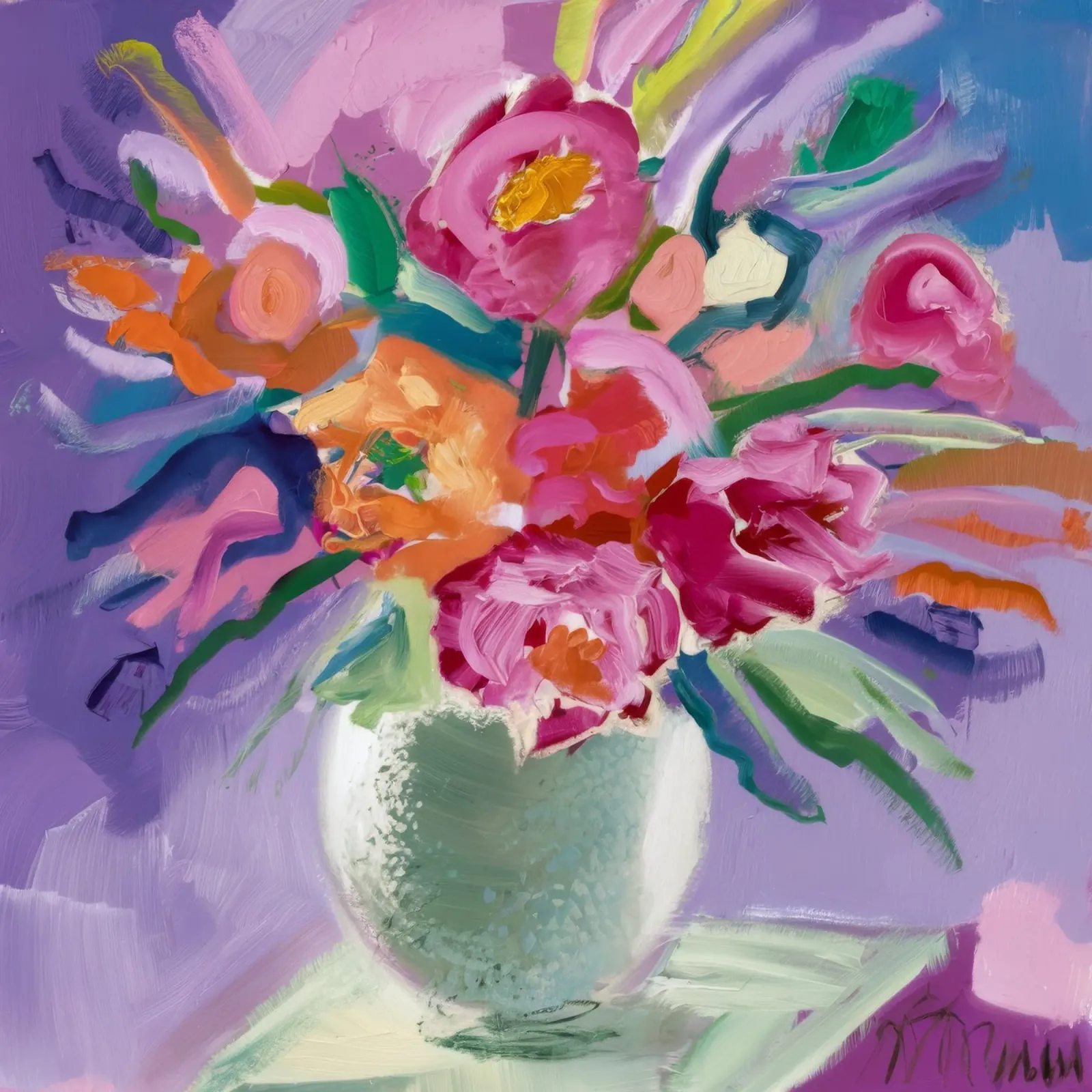 Colore della peonia in fiore poster da Mystic Grain