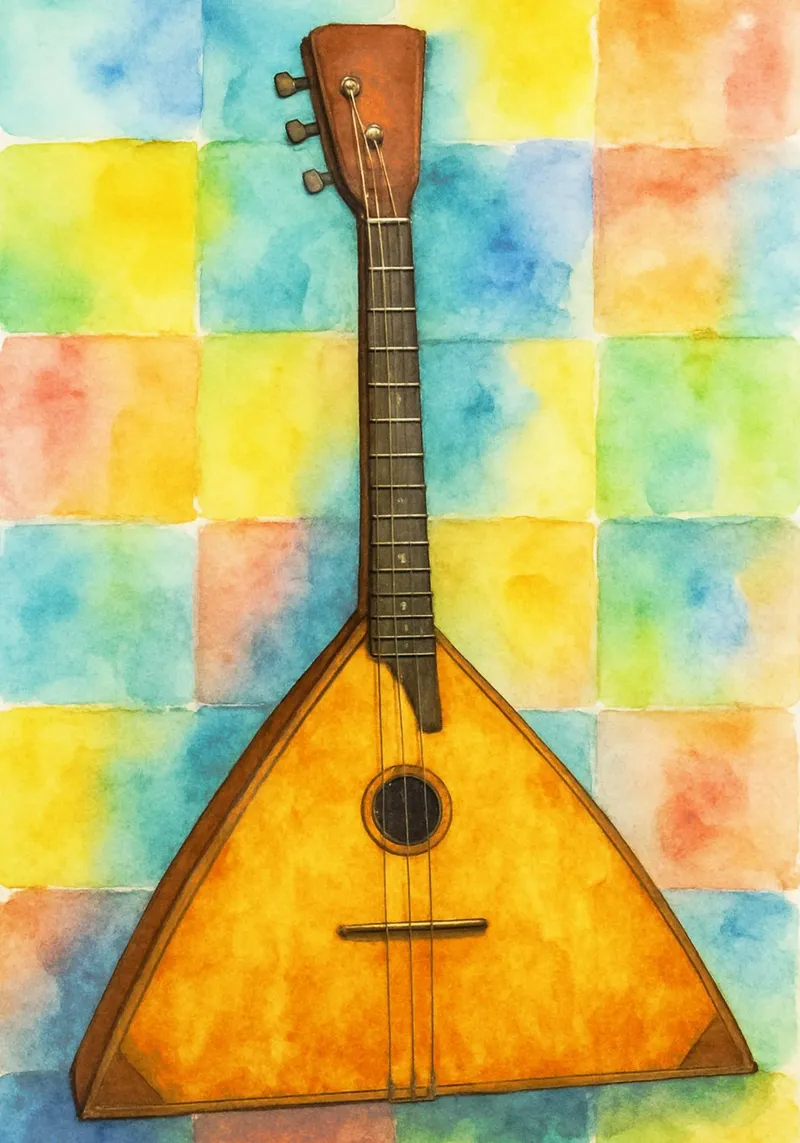 Balalaika verbeelding schilderij tekening kunst canvas met Baklijst van the gendels