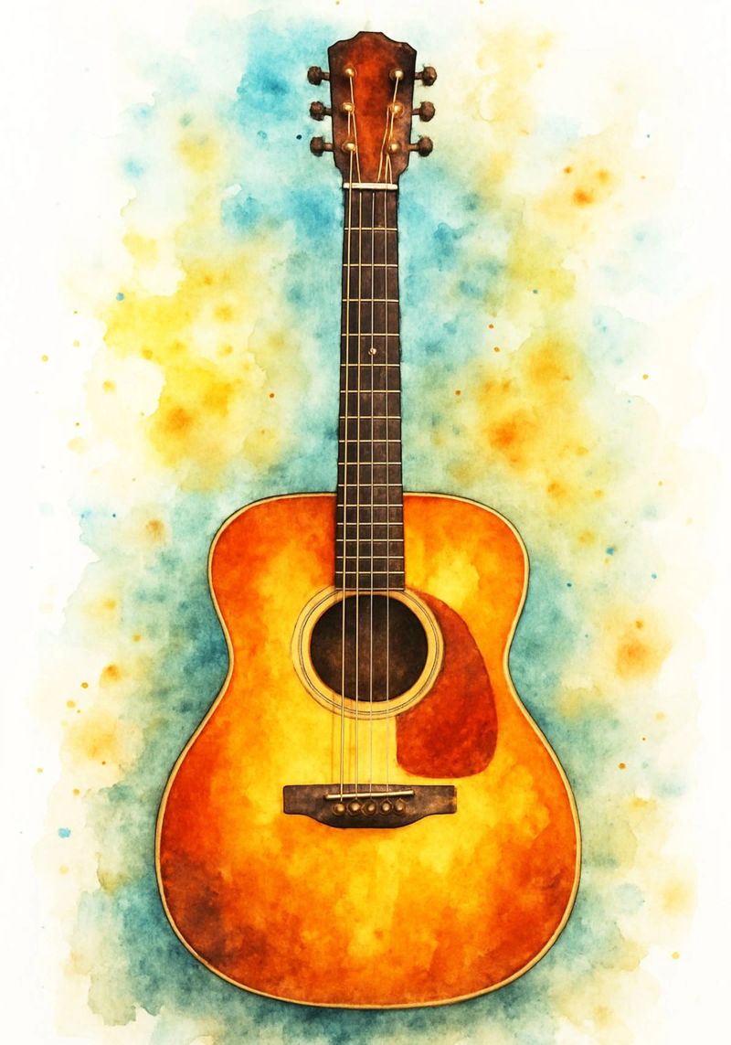 guitar imagination painting art poster by the gendels