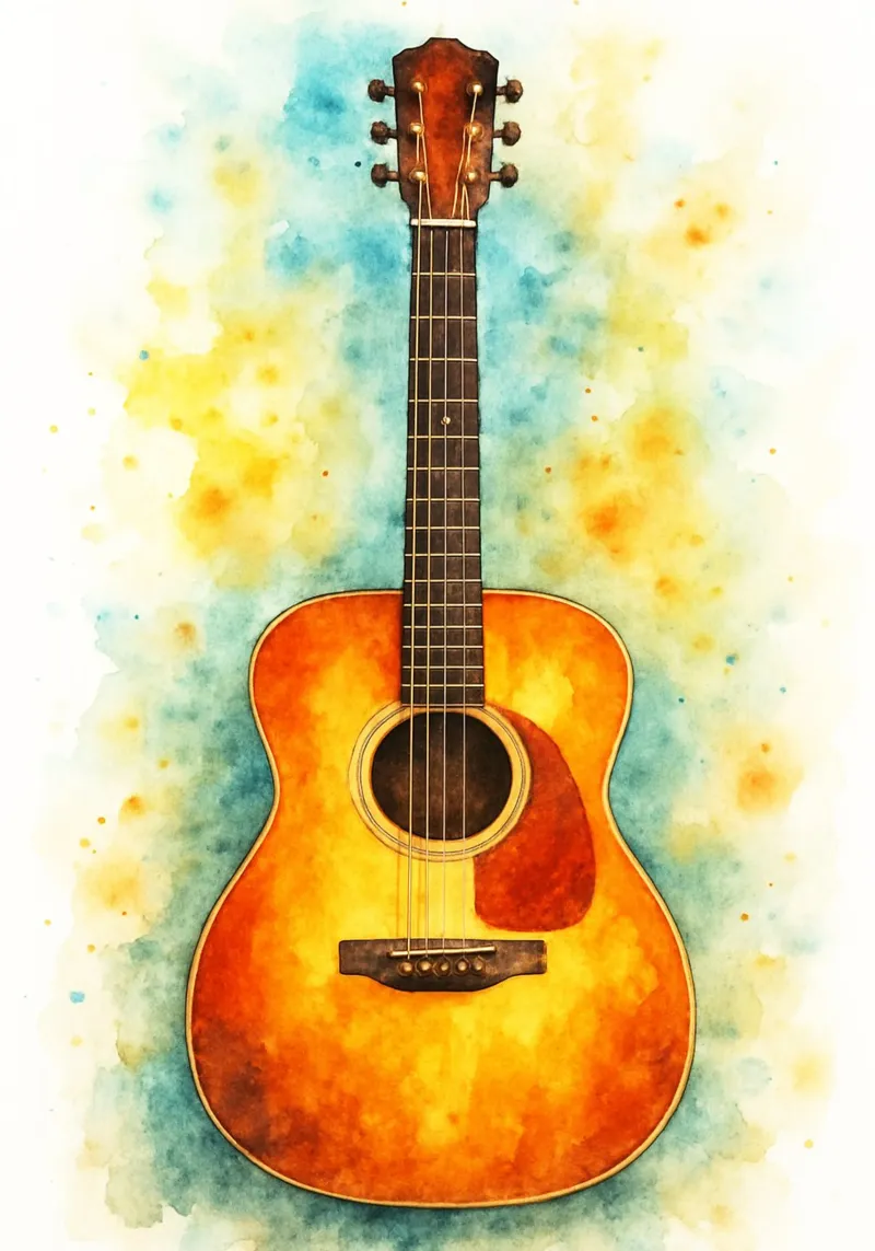guitare imagination peinture art poster de the gendels