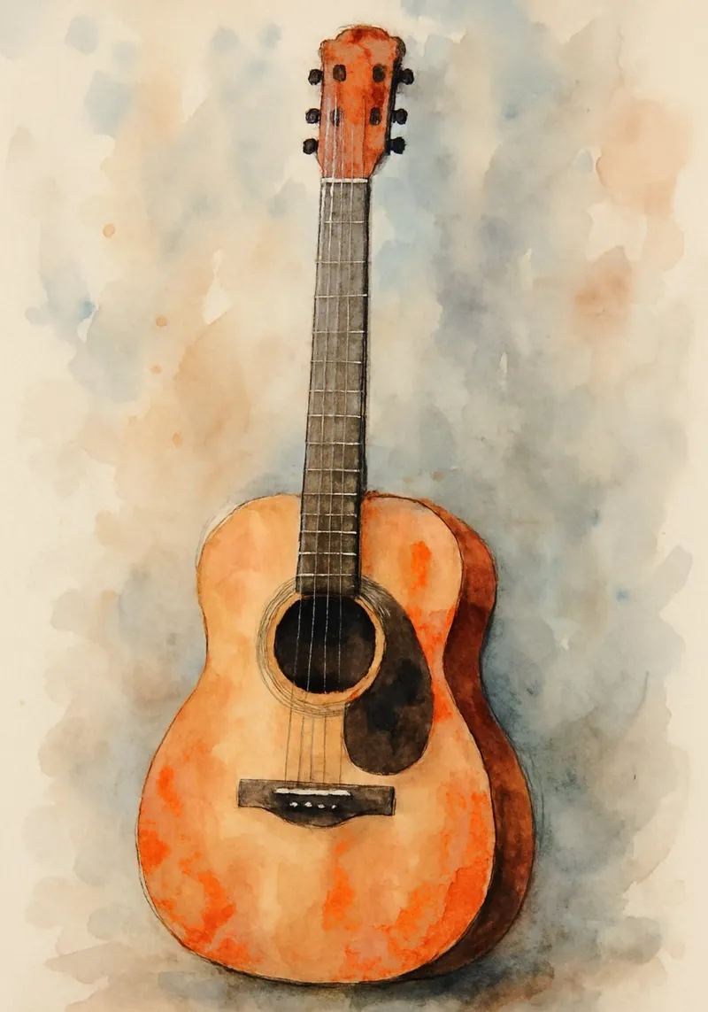 Gitarre Phantasie Malerei Zeichnung Kunst Hahnemühle von the gendels