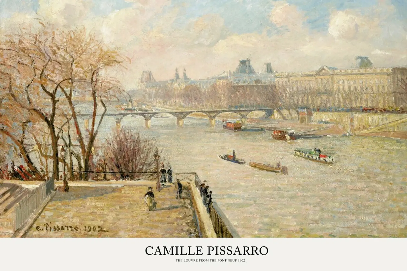 Pissarro - The Louvre from the Pont Neuf plexiglass da Vintage by JUNIQE