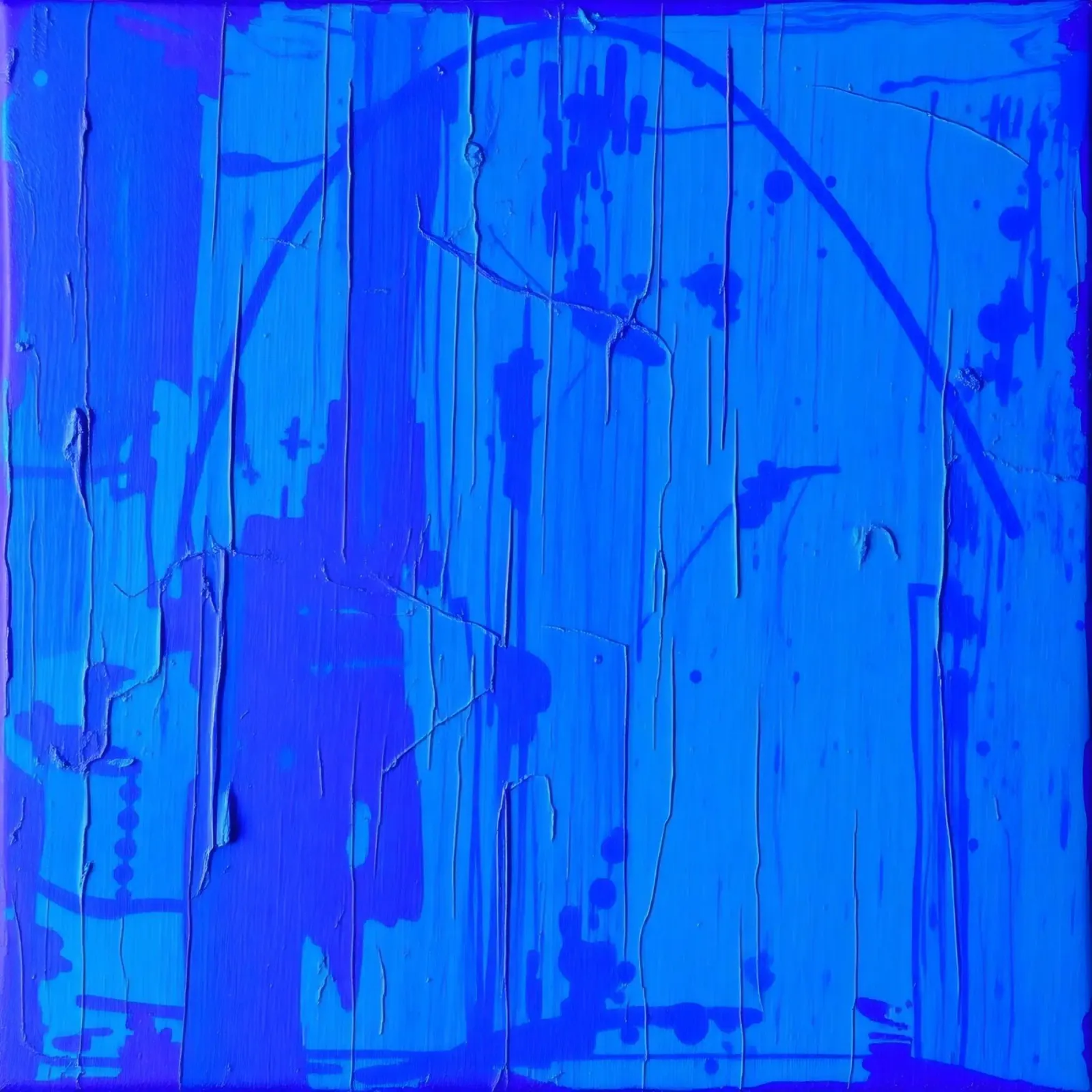 Abstract blauw kunstwerk met gestructureerd oppervlak en variërende canvas van DesignDoodle