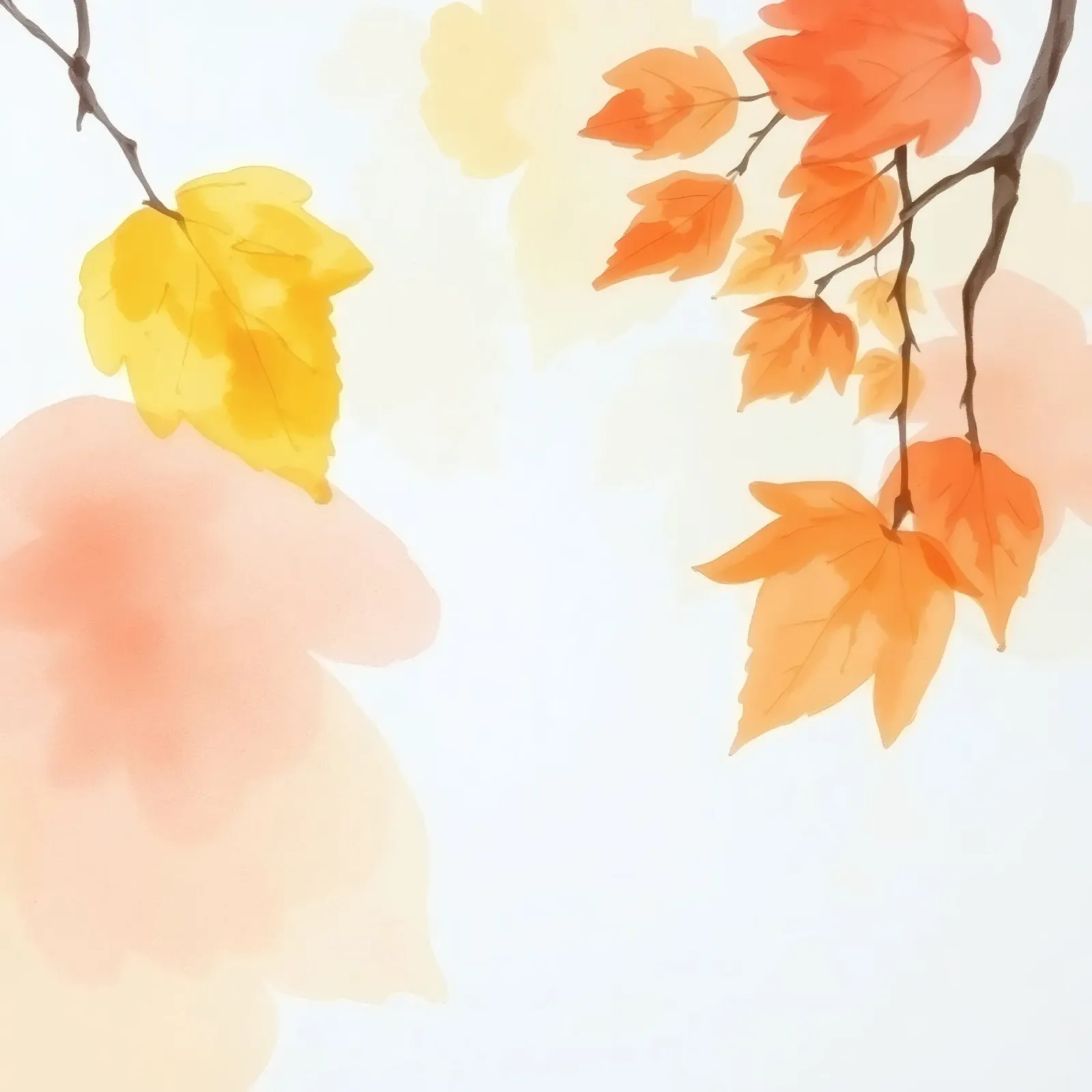 Feuilles d'automne dérivant doucement sur un fond d'art pastel doux hahnemühle de DesignDoodle