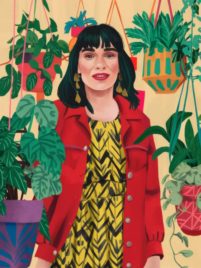 Una crescita vibrante poster con telaio in plastica da Petal Canvas