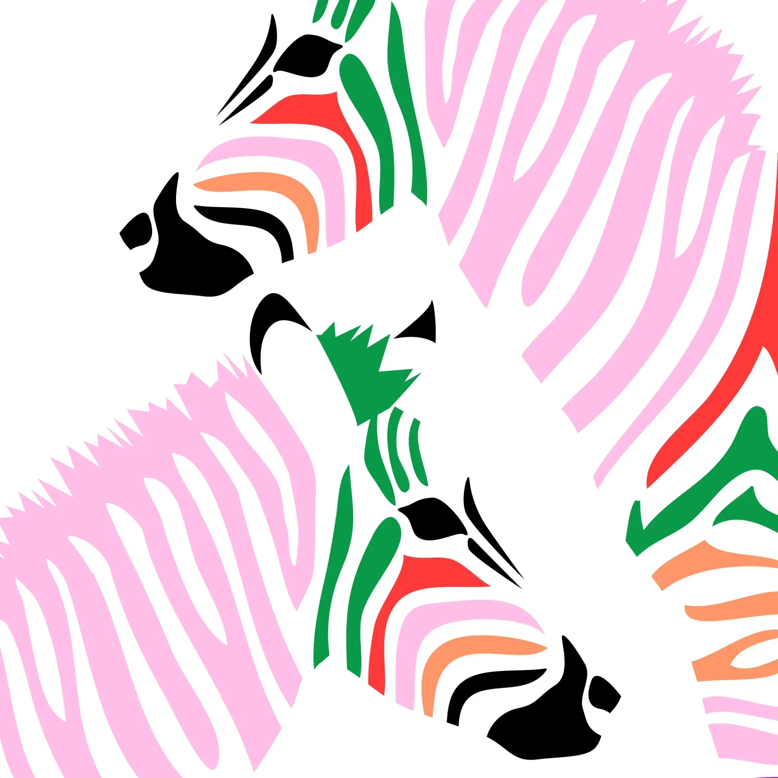 Nice zebra stripes pellicola backlit da Bureau Purpur