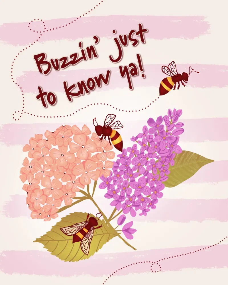 Buzzin' to know ya! poster con telaio in alluminio da nicigabrieldesigns