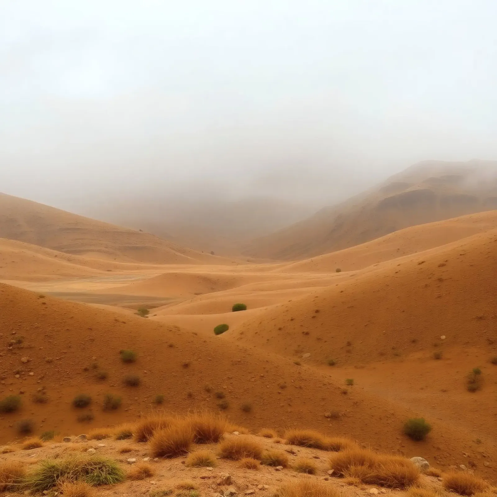 desert landscape under cloudy sky with gentle rolling dunes canvas by DesignDoodle