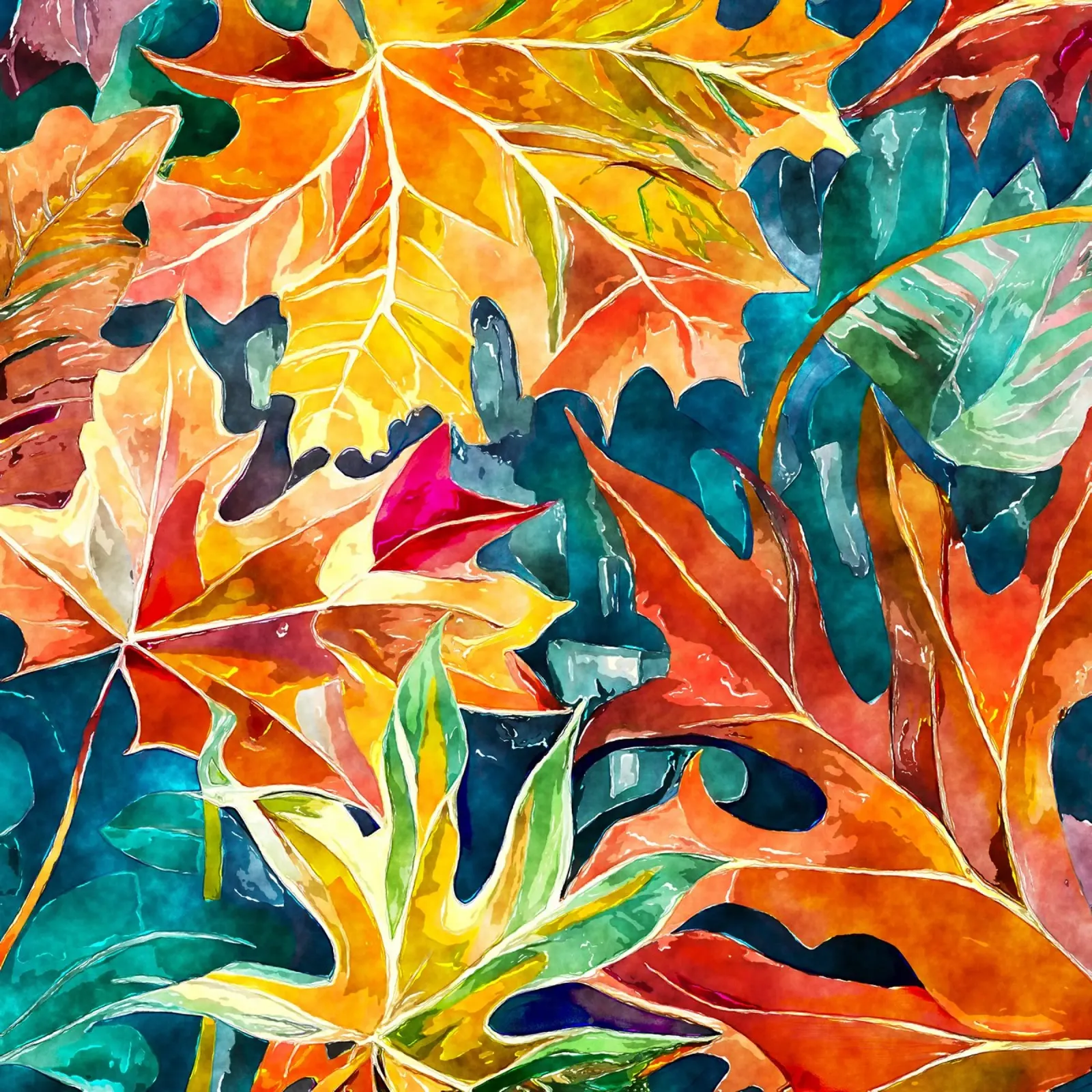 Vortice d'autunno pellicola backlit da Botanical Pattern House