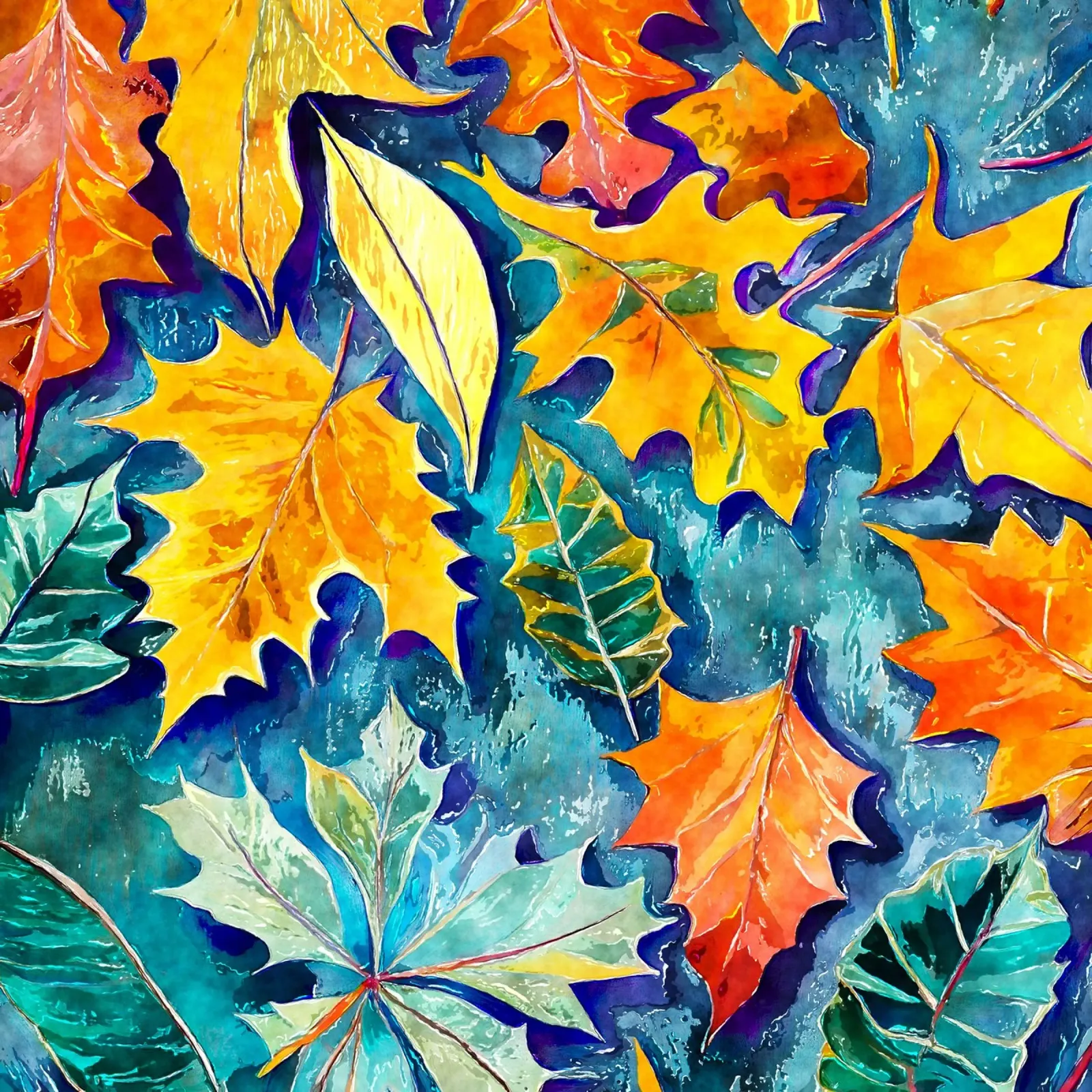 Vortice d'autunno pellicola backlit da Botanical Pattern House