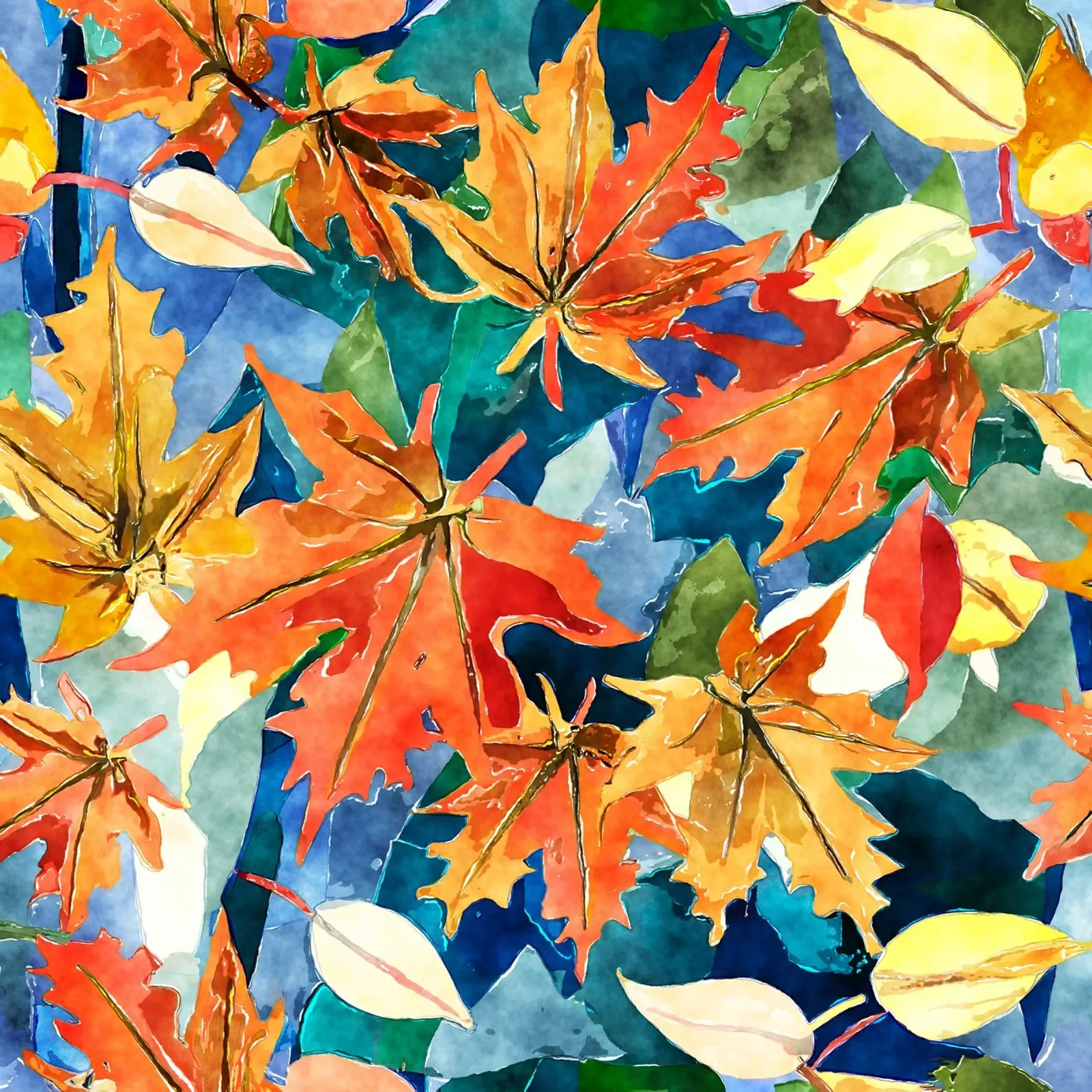Vortice d'autunno pellicola backlit da Botanical Pattern House
