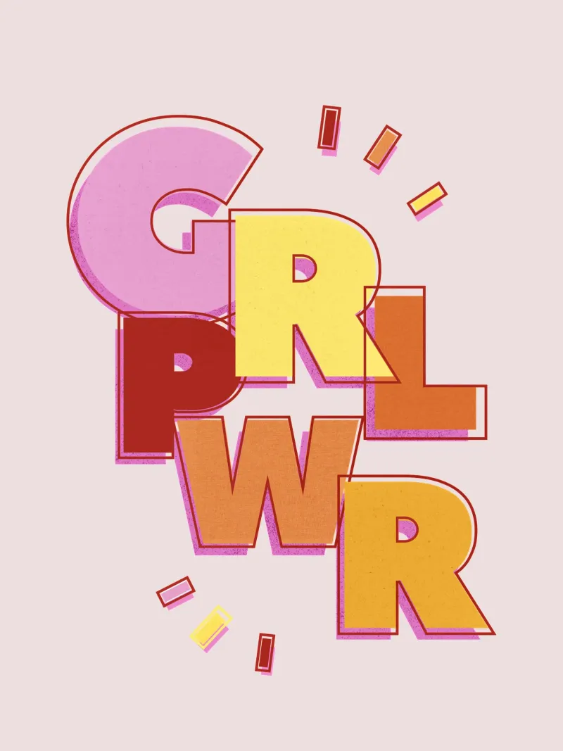 GRL PWR - Design femminista del potere delle ragazze plexiglass da showmemars