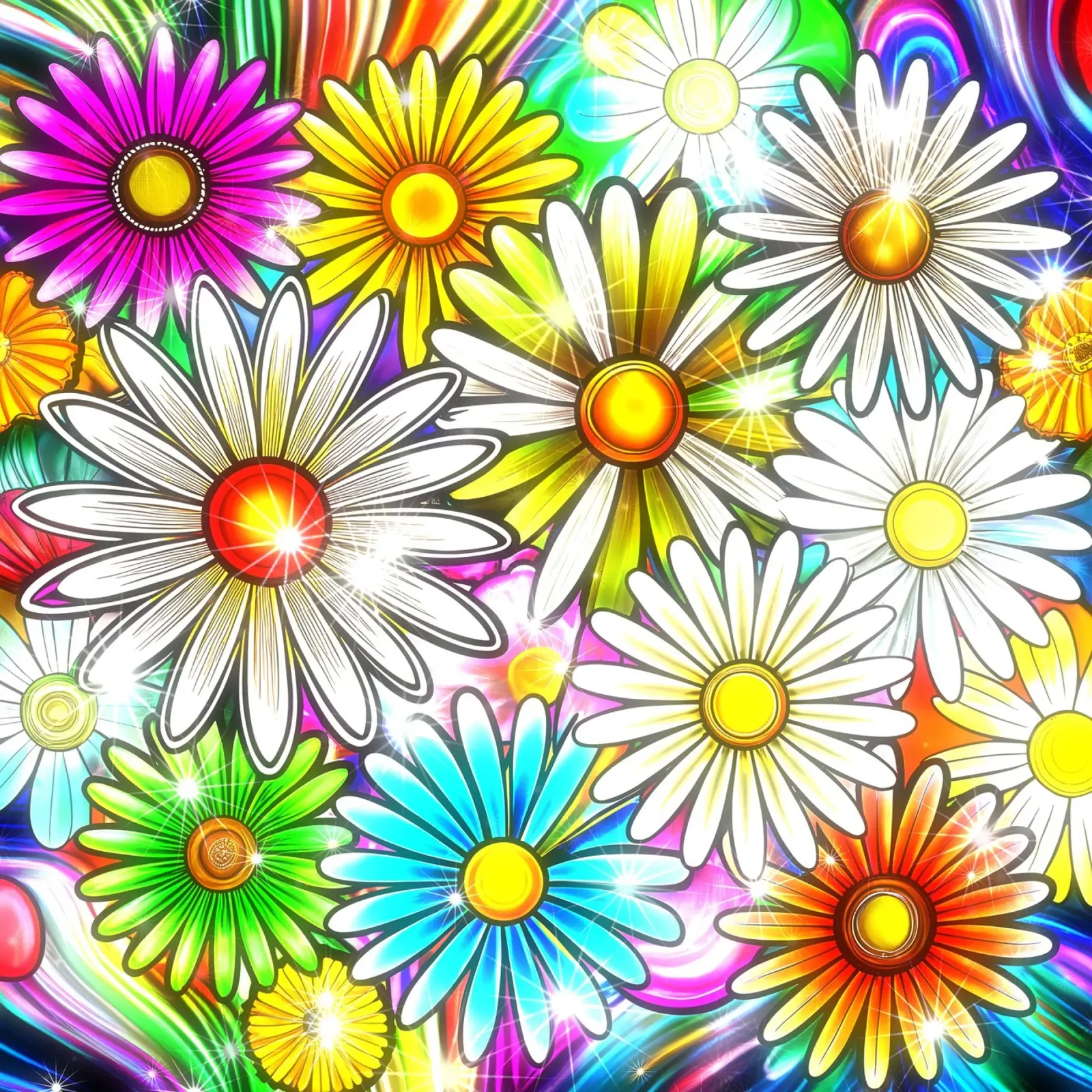 Daisy Disco Bloom hahnemühle by Botanical Pattern House