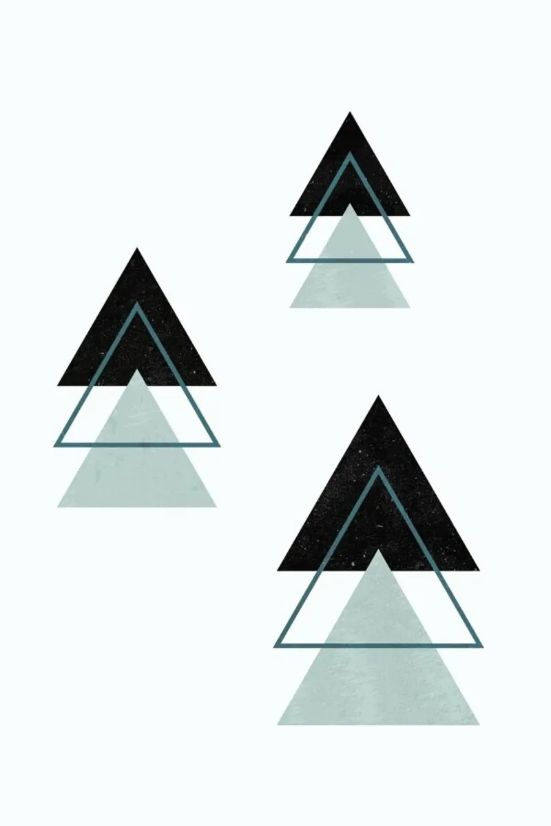 Art Deco Christmas Trees Hahnemühle von daylight design studio