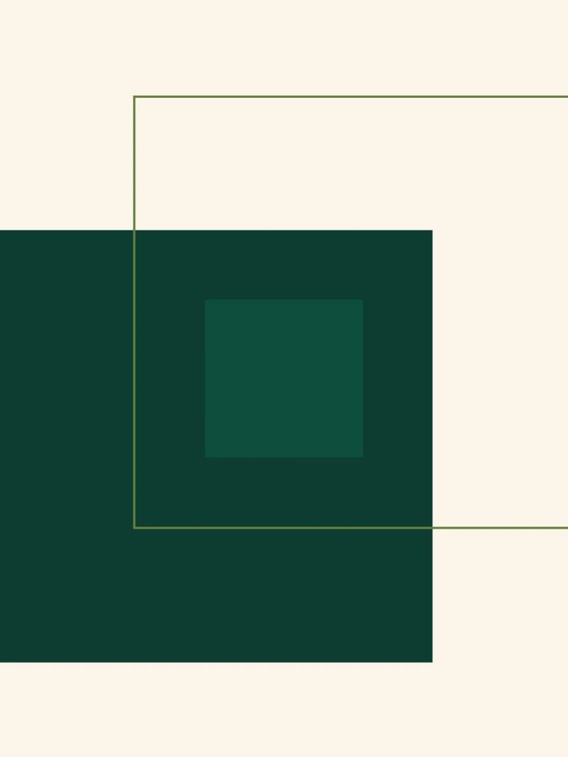 Green Square Composition Poster von adrianooliveira