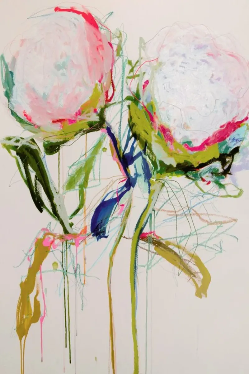 Peony 05 carta hahnemühle da Leigh Viner