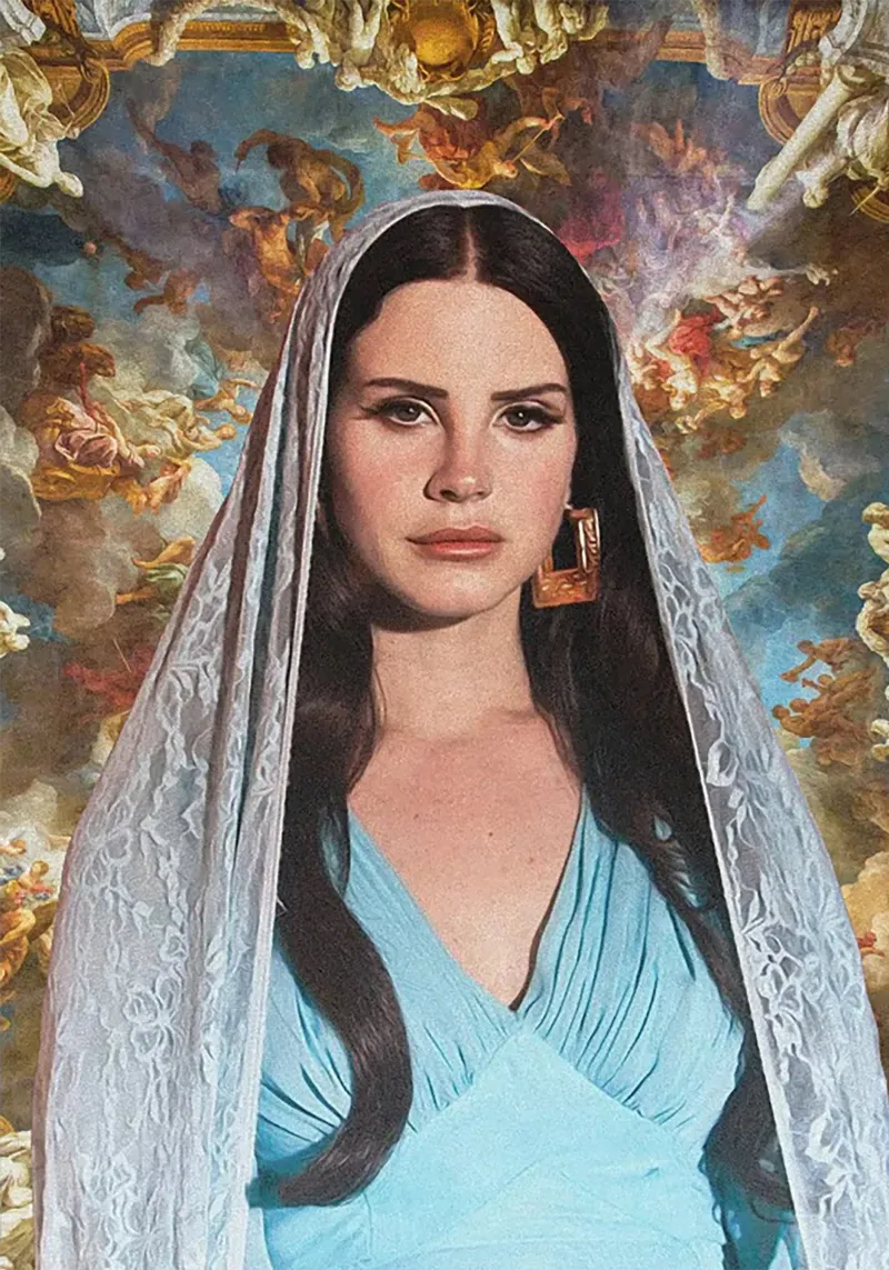 Lana Del Rey Renaissance tela con Cornice a cassetta da Attaboy Dsgn