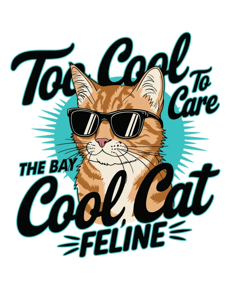 Too Cool To Care, The Bay Cool Cat Feline pellicola backlit da edsonramosart