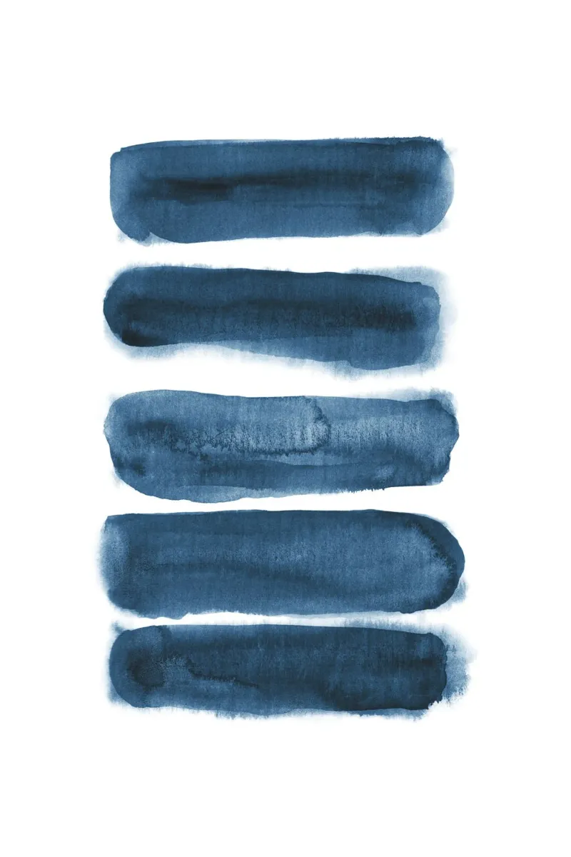 Strisce acquerellate blu navy pellicola backlit da NouveauPrints