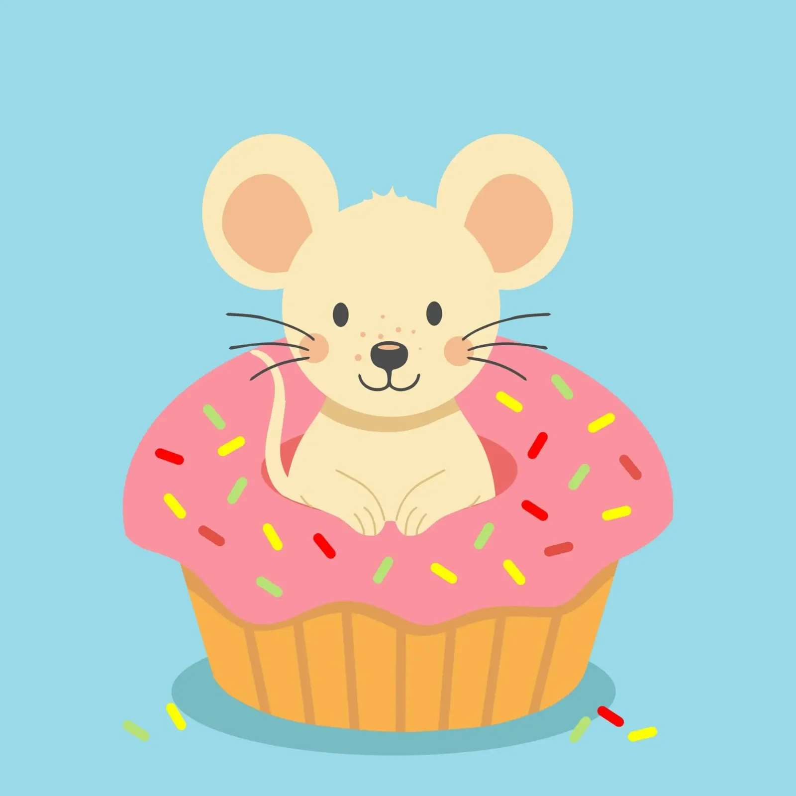 Douce souris dans un cupcake - Design ludique pour les gourmands hahnemühle de namosh
