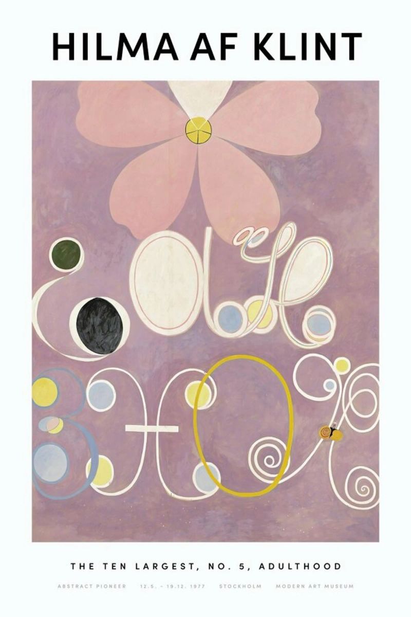 Hilma af Klint - The Ten Largest, No. 5 II pellicola backlit da Vintage by JUNIQE