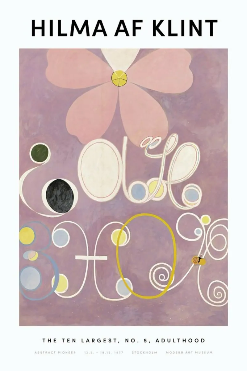 Hilma af Klint - The Ten Largest, No. 5 II pellicola backlit da Vintage by JUNIQE