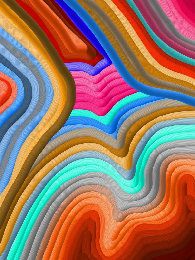 3D Rainbow Gradients Sands colorful abstract poster da mysteriouscoco