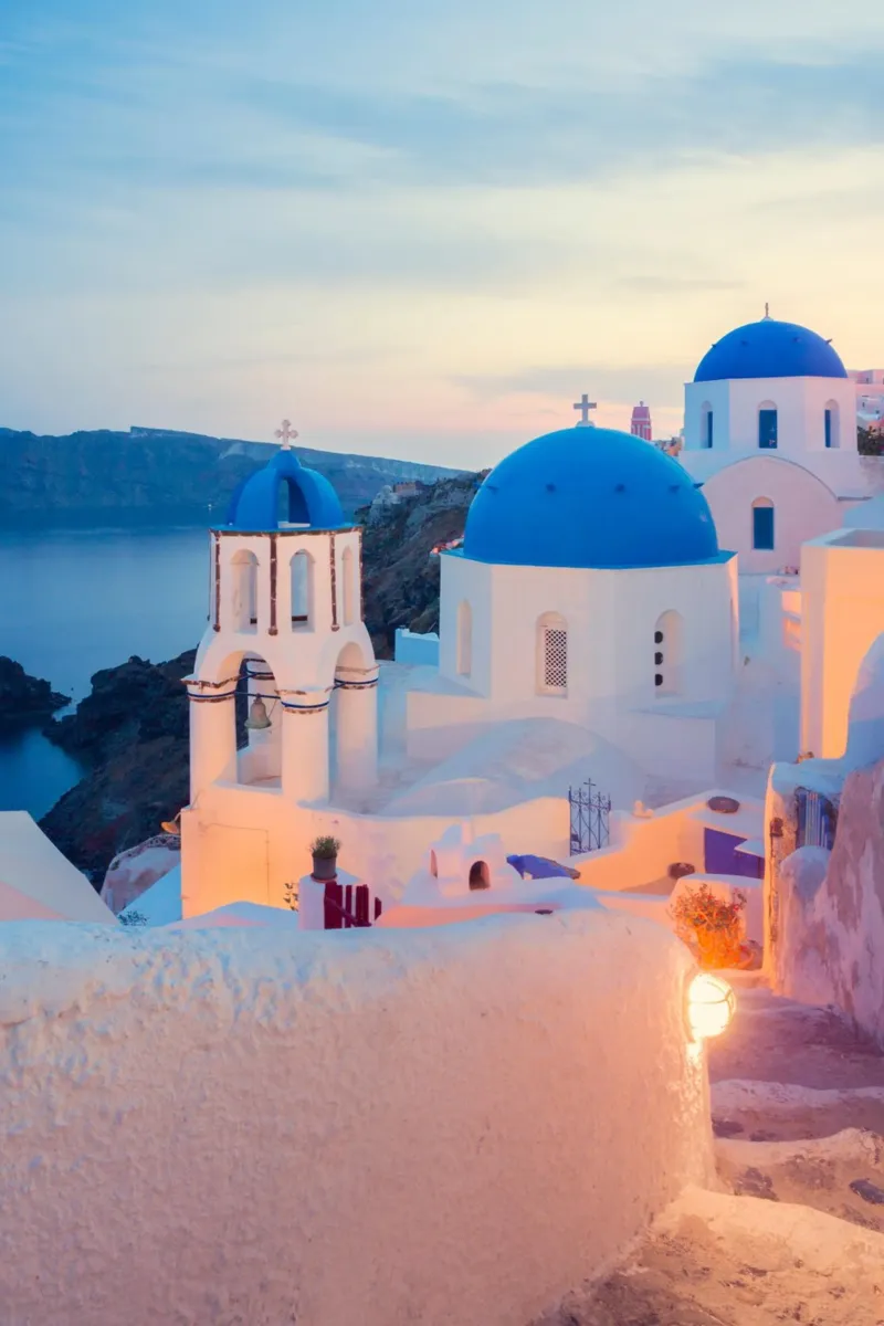 Santorini Sunset pellicola backlit da TheTravelClub
