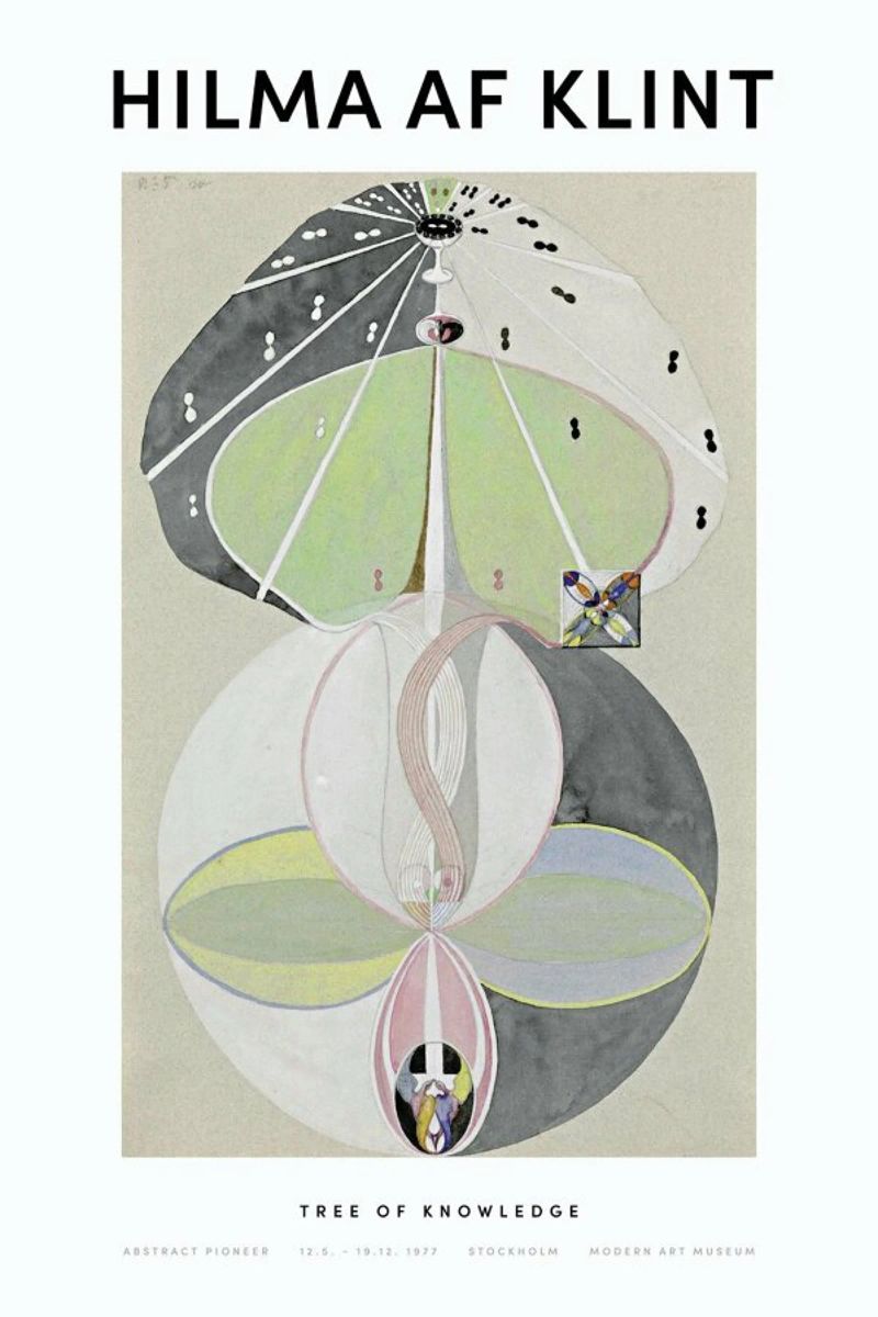 Hilma af Klint - Tree of Knowledge II pellicola backlit da Vintage by JUNIQE