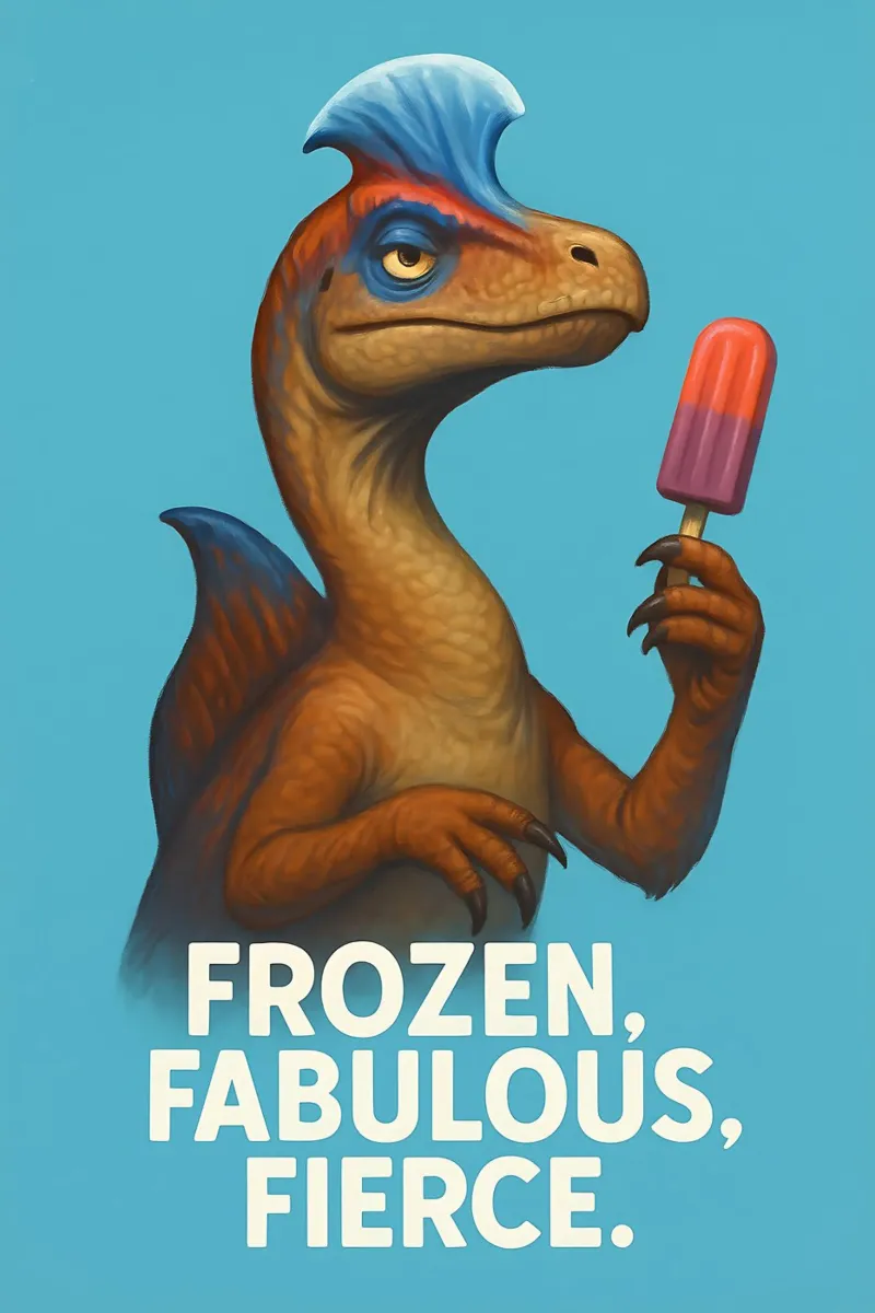 Divertente Meme del criolofosauro poster con telaio in alluminio da Funny Humor Art