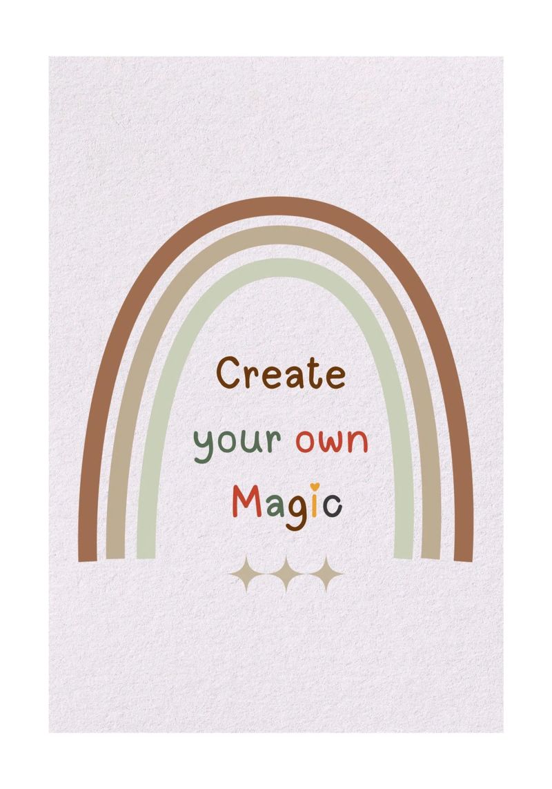 Créez votre propre magie - Minimalist Boho Rainbow Print hahnemühle de Sprouts & Sparks