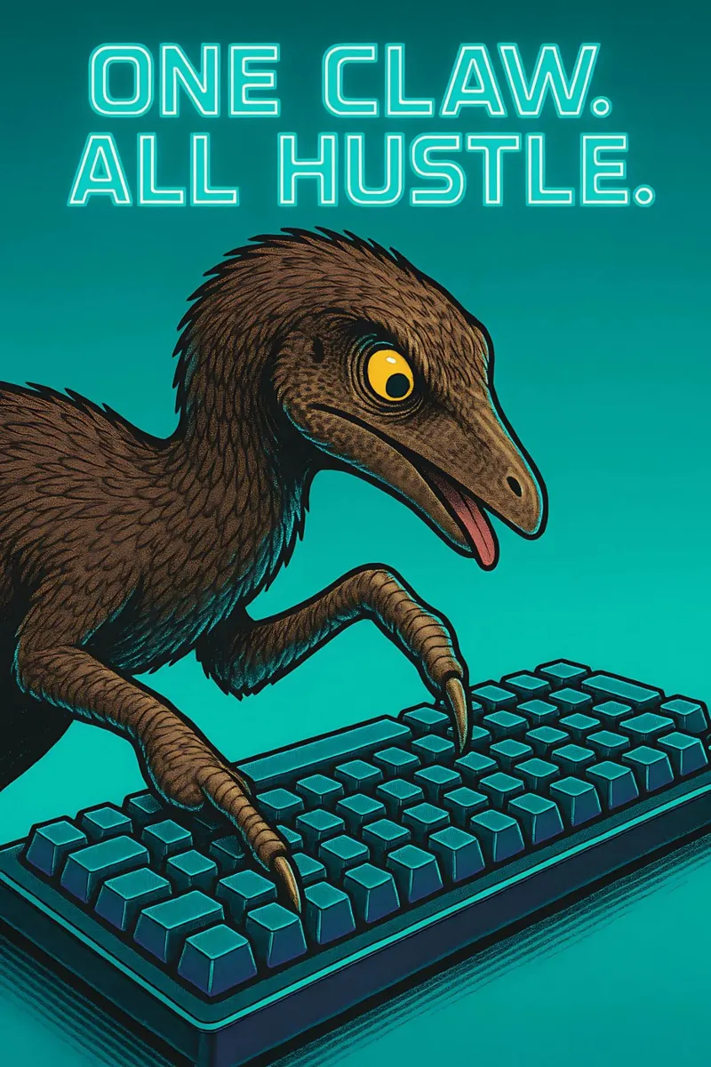 Divertente il meme Mononykus poster con telaio in alluminio da Funny Humor Art