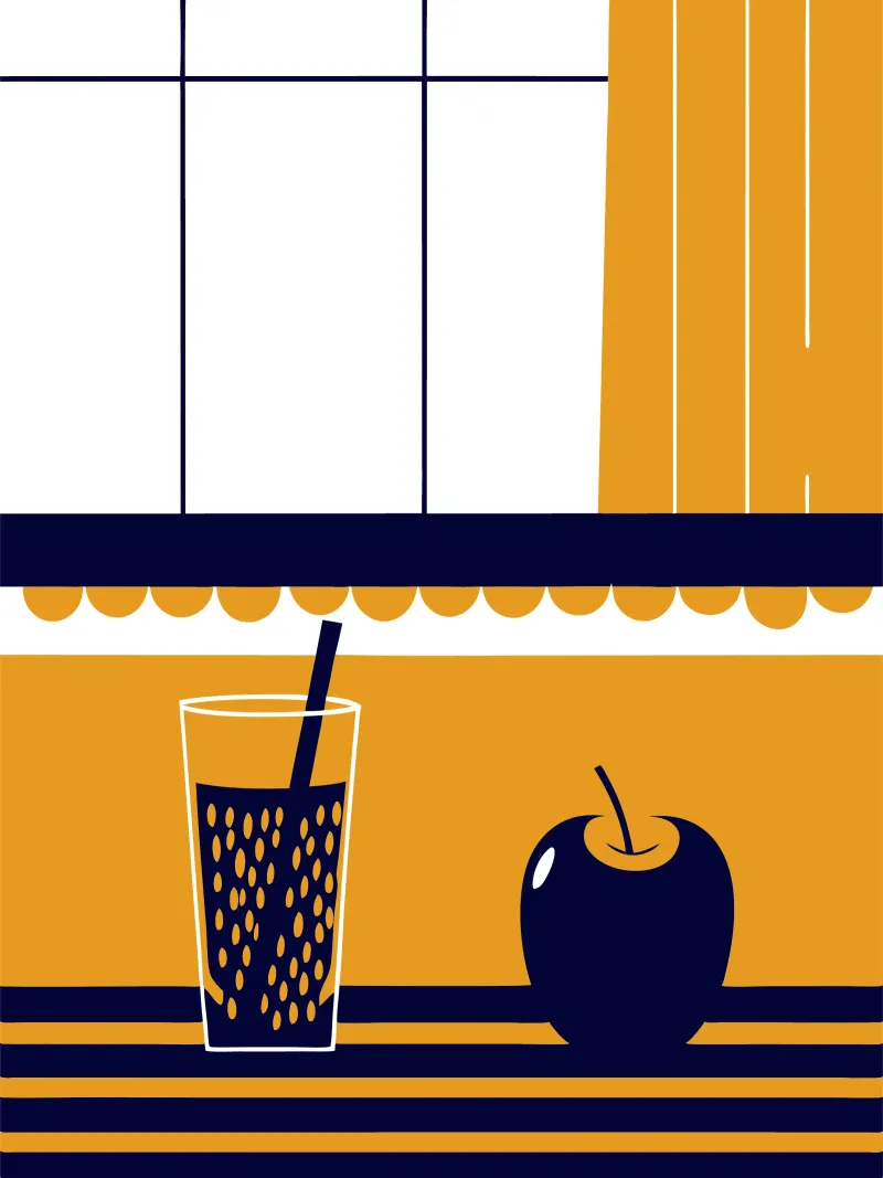 Apple Juice canvas with Floater frame by TODAY'S SHOP