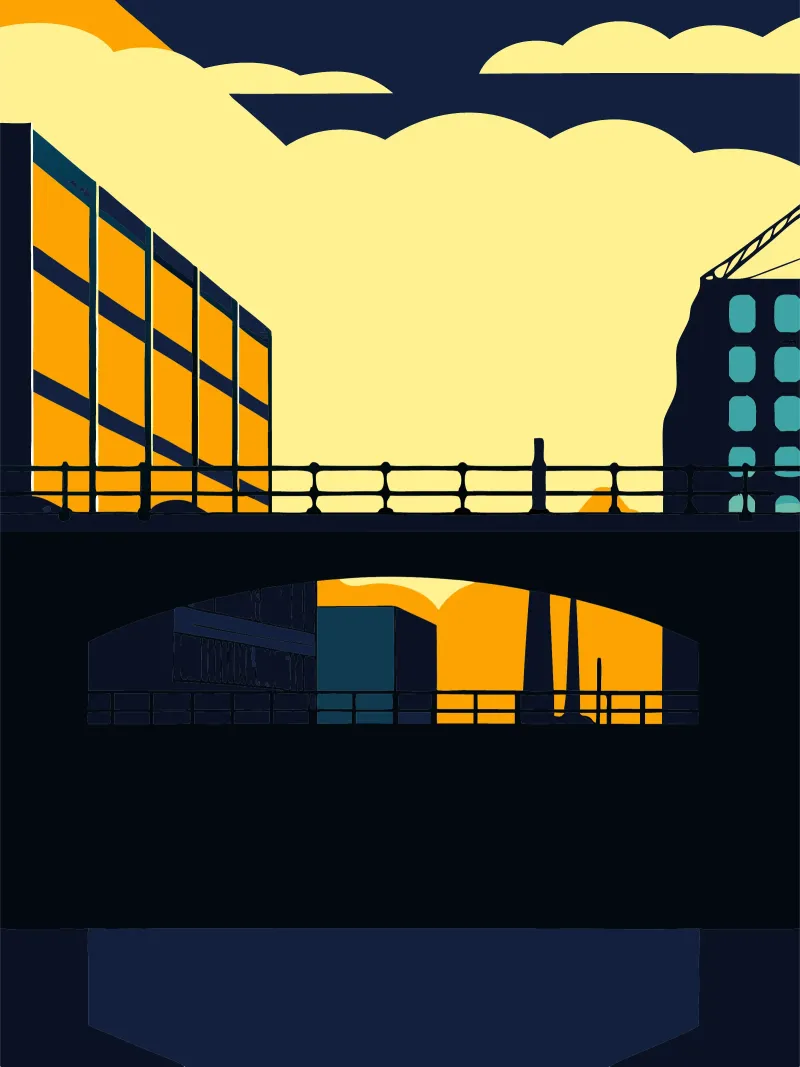Ponte della città pellicola backlit da TODAY'S SHOP
