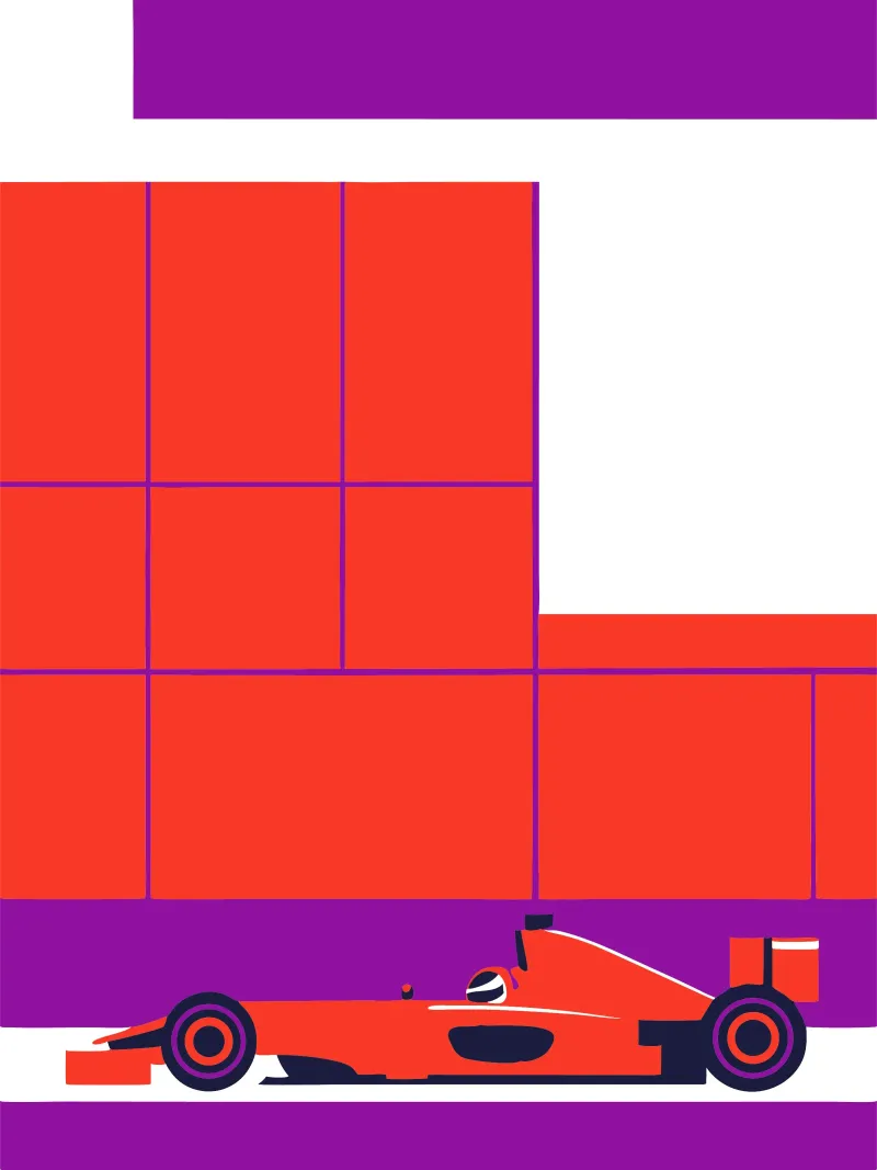 Formula Racing poster con telaio in legno da TODAY'S SHOP