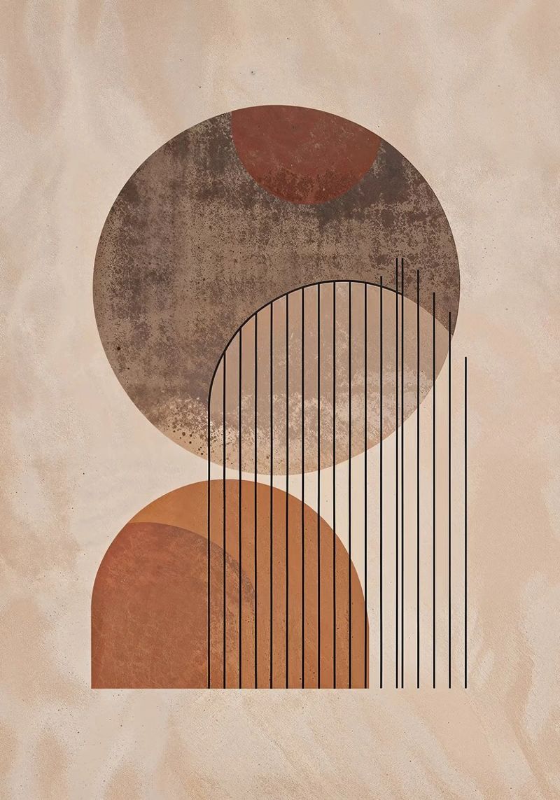 circle sphere semi-circle arc abstract shapes texture canvas by Nick Haluck