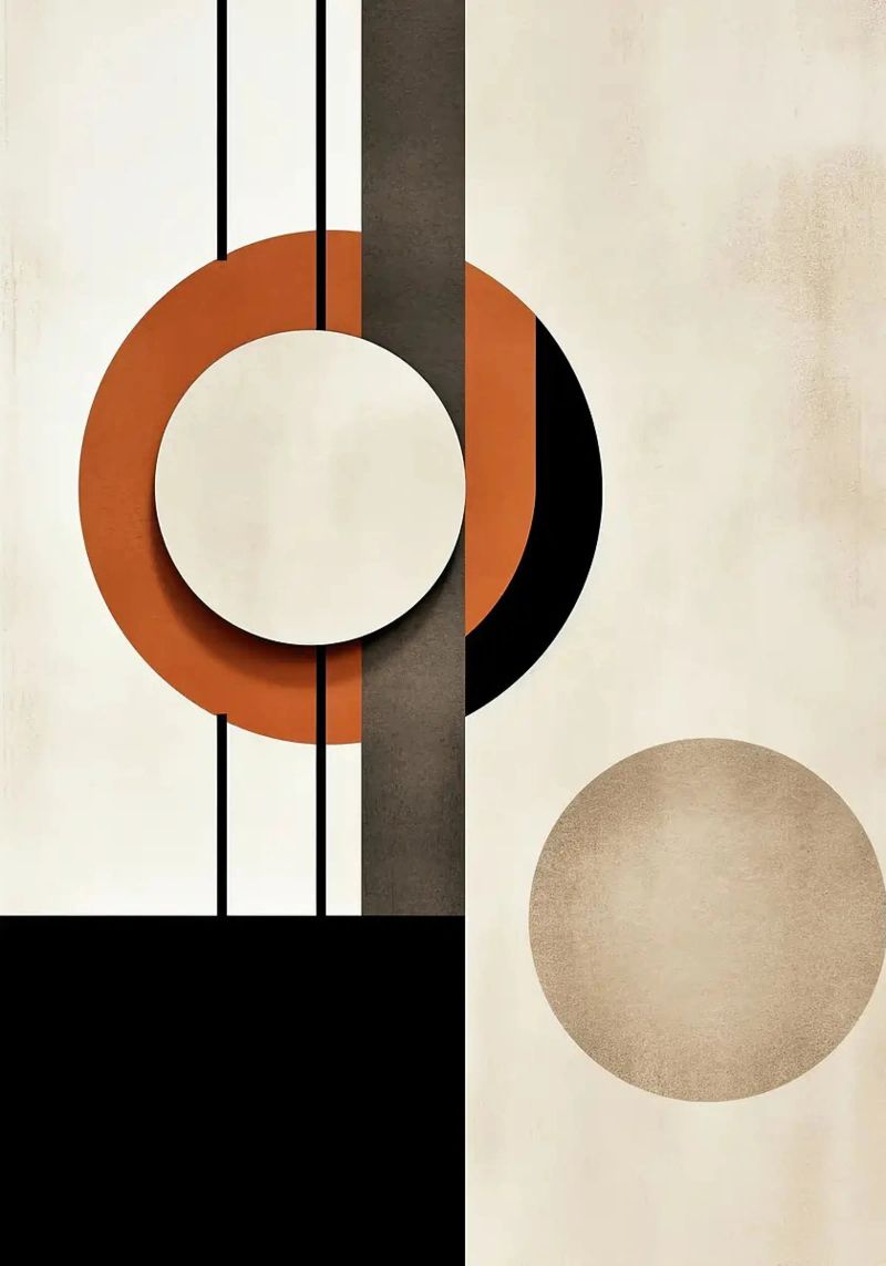 circles geometric shapes minimal lines vertical lines contra poster by James Isaac Jackson