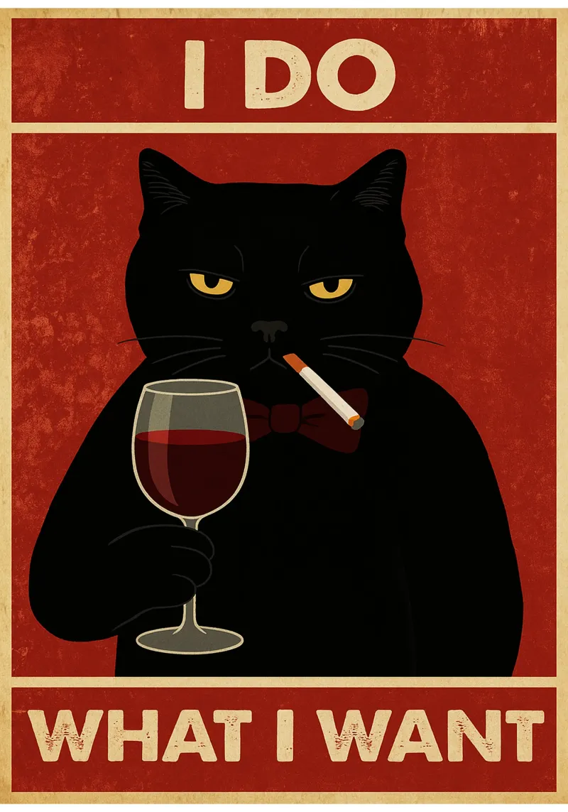Gatto nero Faccio quello che voglio pellicola backlit da the gindils
