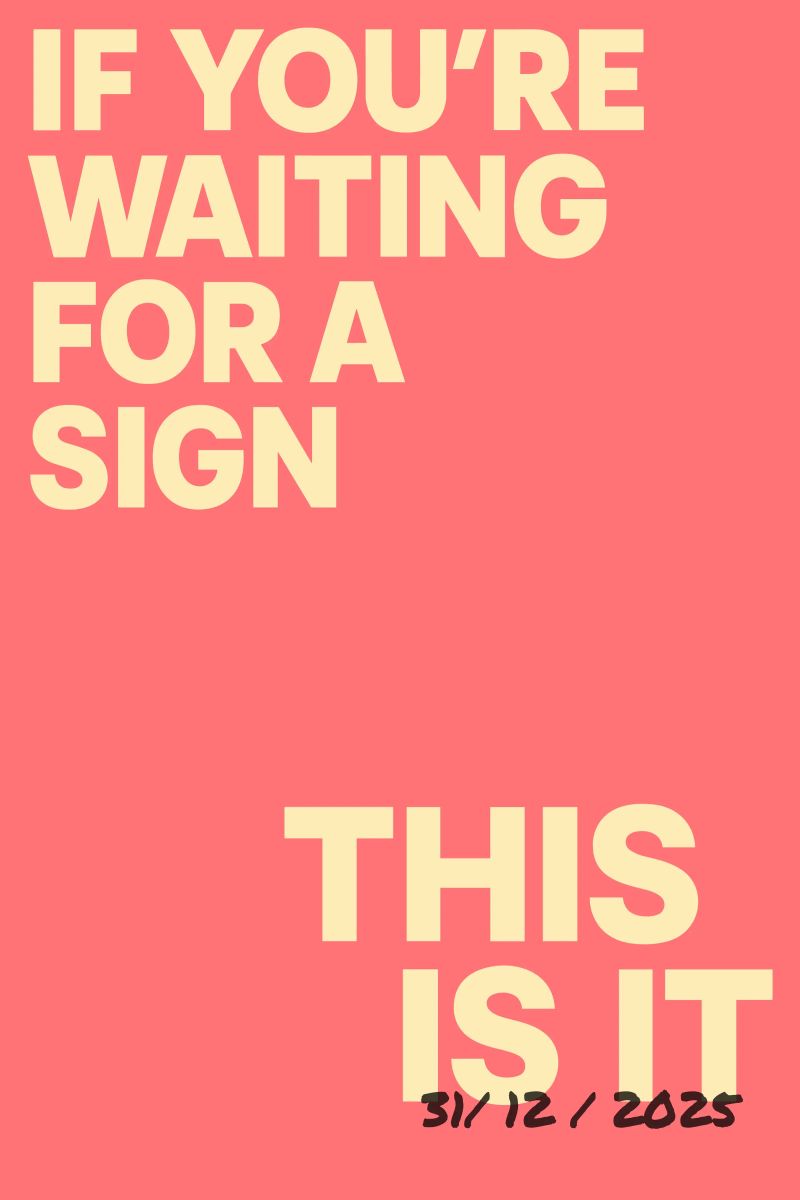 Manifesto "This Is It" - datato individualmente pellicola backlit da FRAMELY