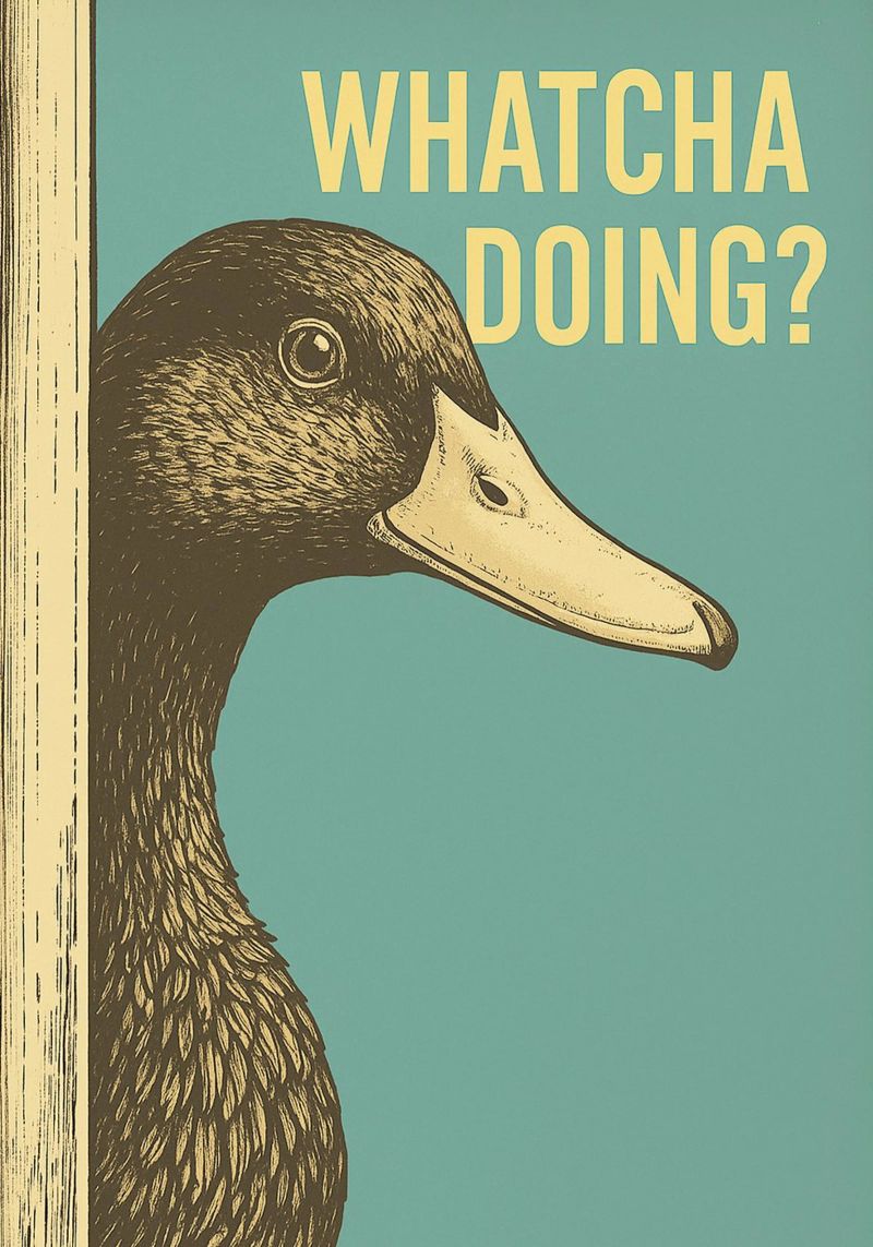 Funny Duck Whatcha Doing Funny Baño metacrilato de the gindils