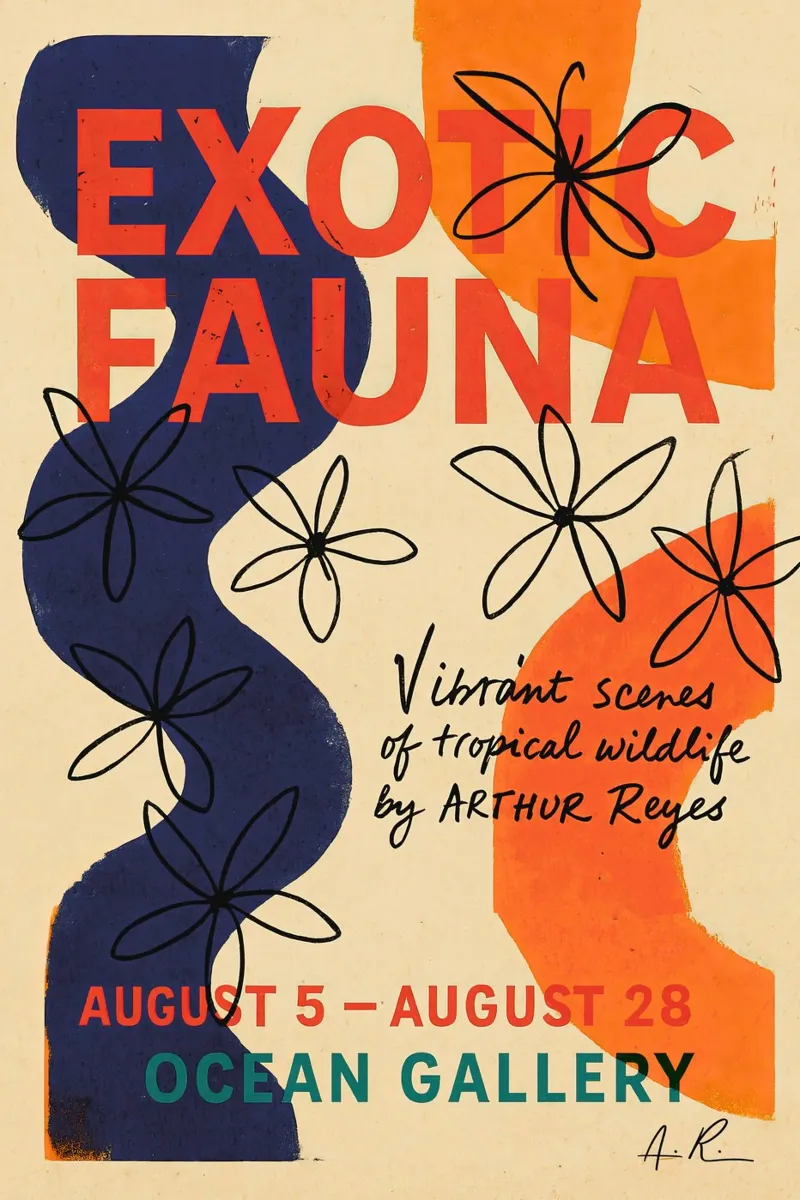 Exotic Fauna Gallery poster con telaio in alluminio da treechild