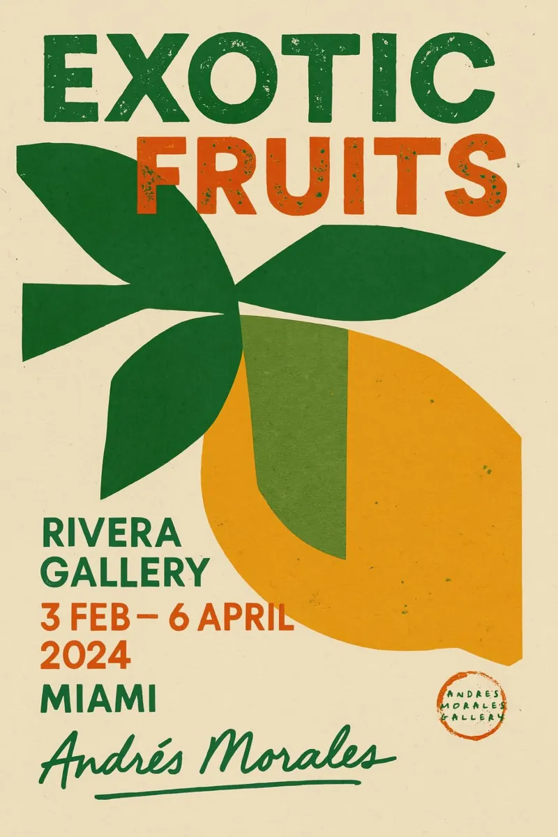 Exotic Fruits Gallery Poster poster avec cadre en aluminium de treechild
