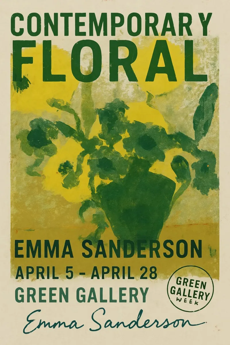 Green Gallery Poster tela con Cornice a cassetta da treechild