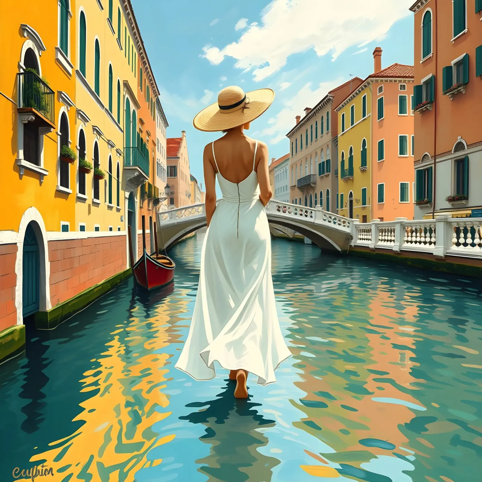 Die Venezianerin poster con telaio in plastica da Anita's Dream