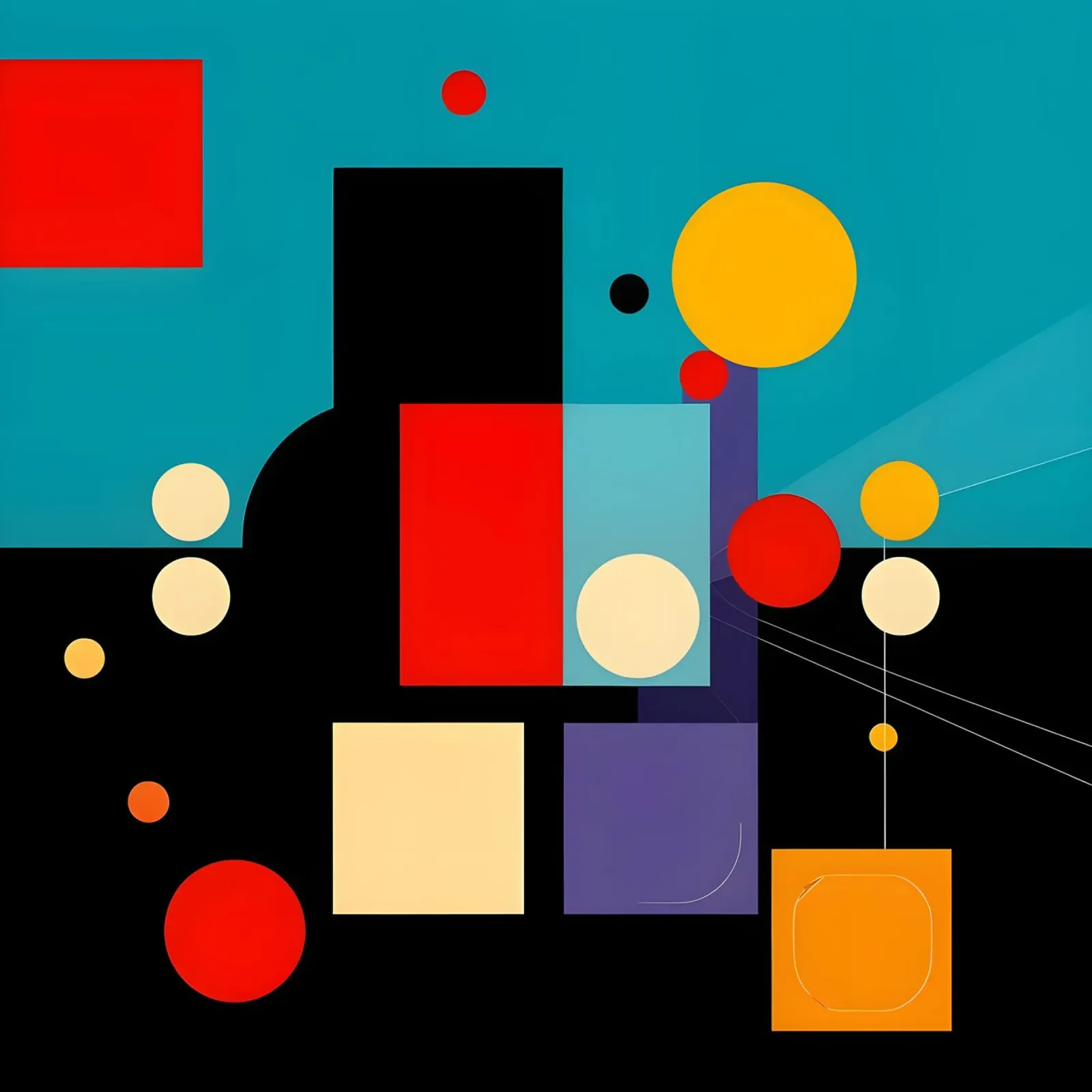 Circles and Squares acryl van Anita's Dream