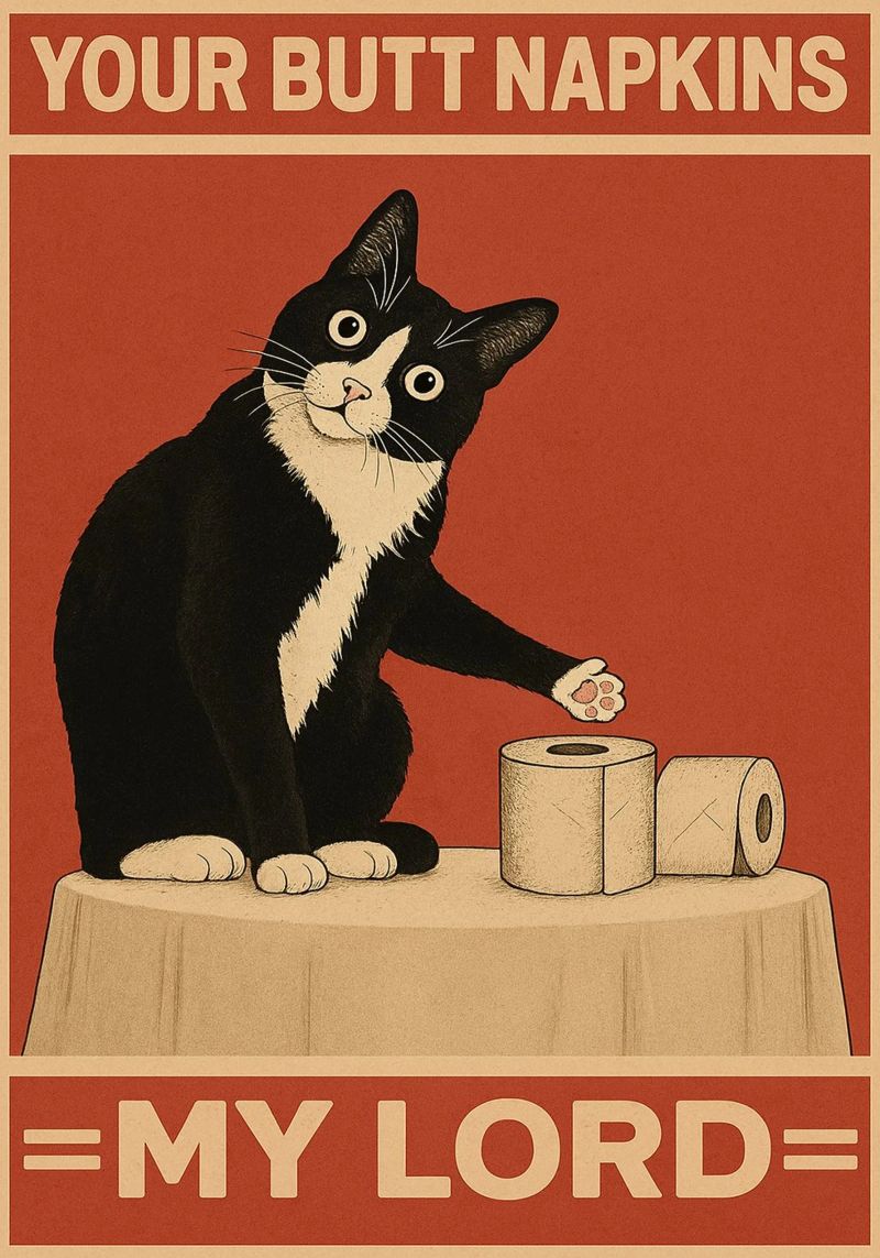 Vos serviettes de table Mon chat poster de the gindils