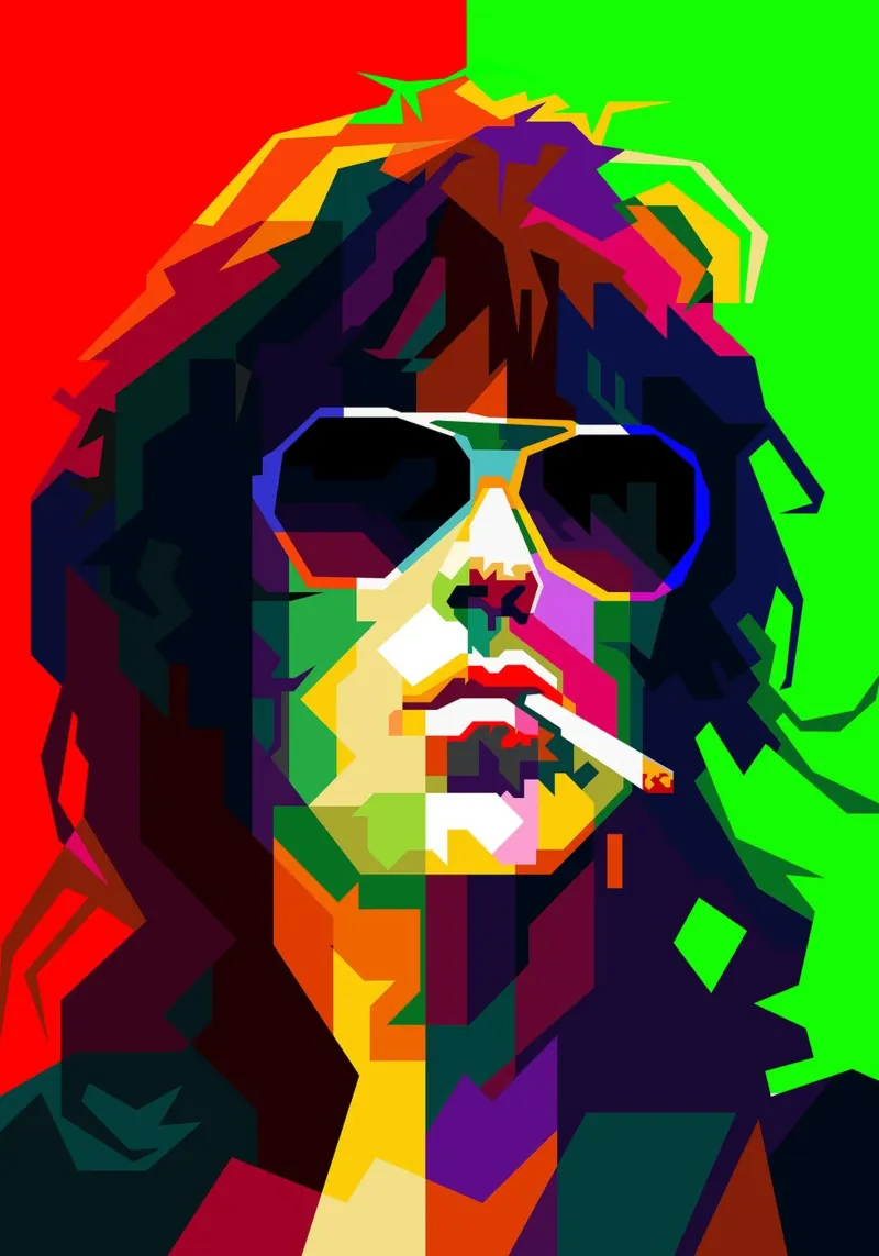 Keith Richards Musica Rock Chitarra WPAP Trending Now poster con telaio in plastica da Artkreator